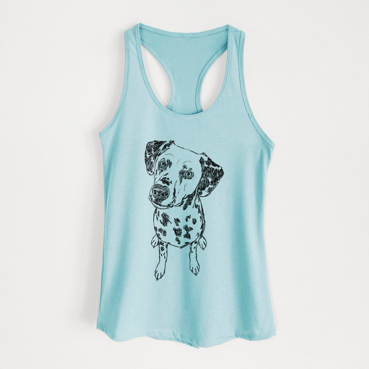 Doodled Daisy Mae the Dalmatian - Women&#39;s Racerback Tanktop