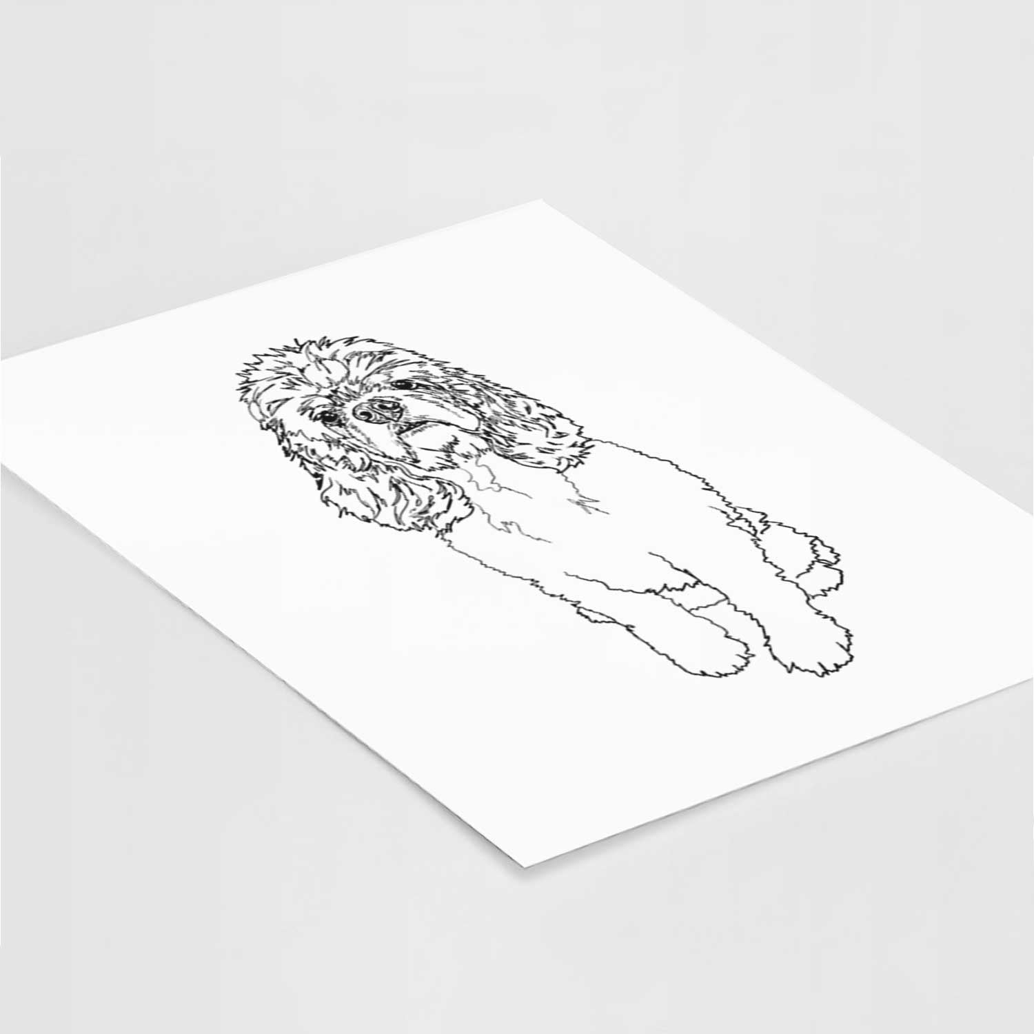 Doodled Dany the Cocker Spaniel Art Print