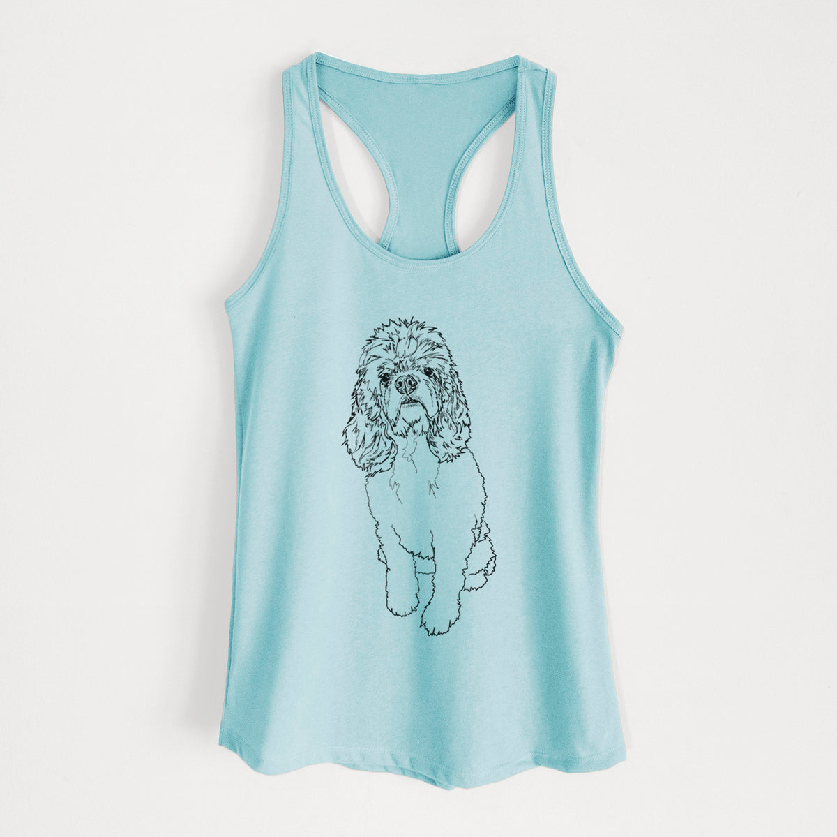 Doodled Dany the Cocker Spaniel - Women&#39;s Racerback Tanktop