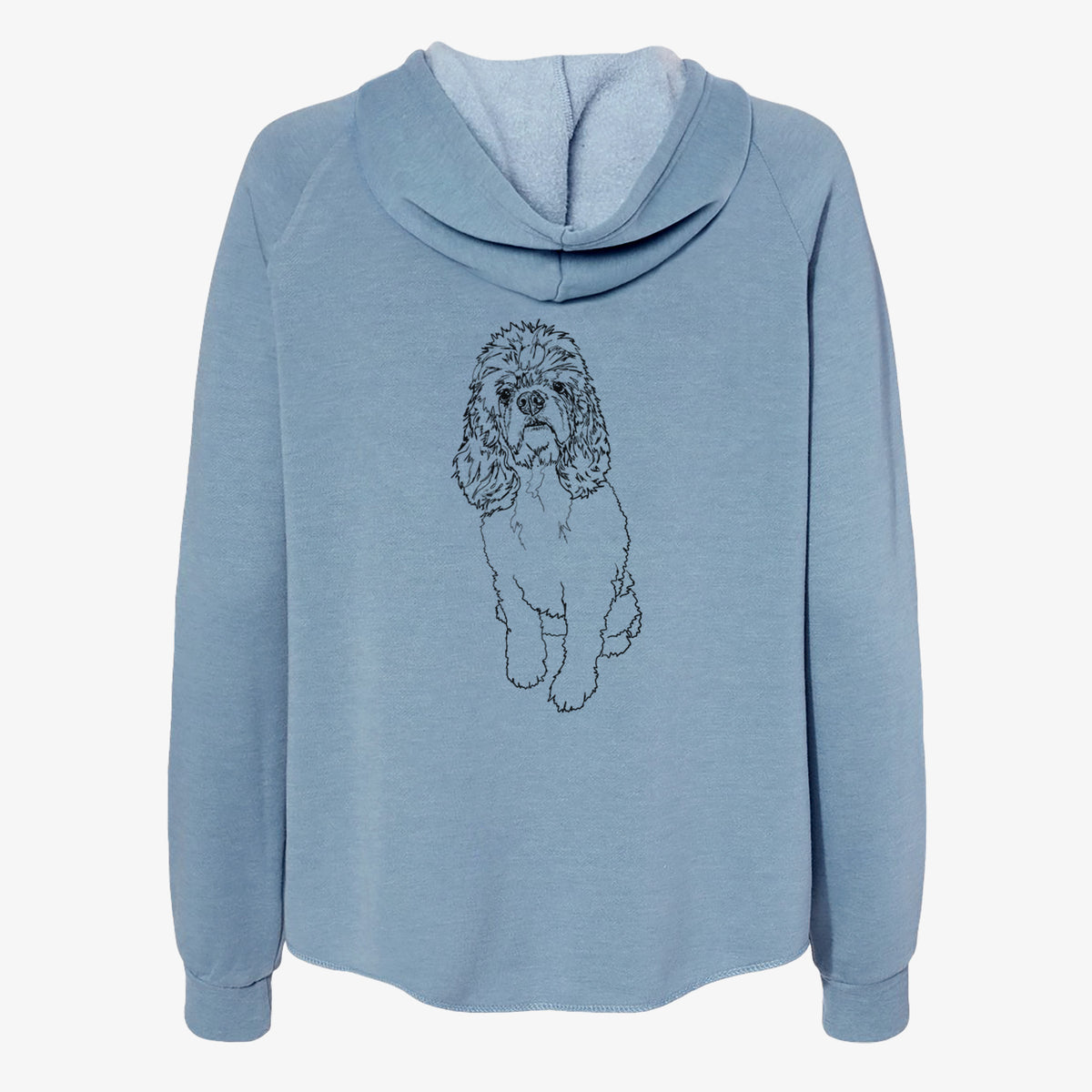 Doodled Dany the Cocker Spaniel - Women's Cali Wave Zip-Up Sweatshirt
