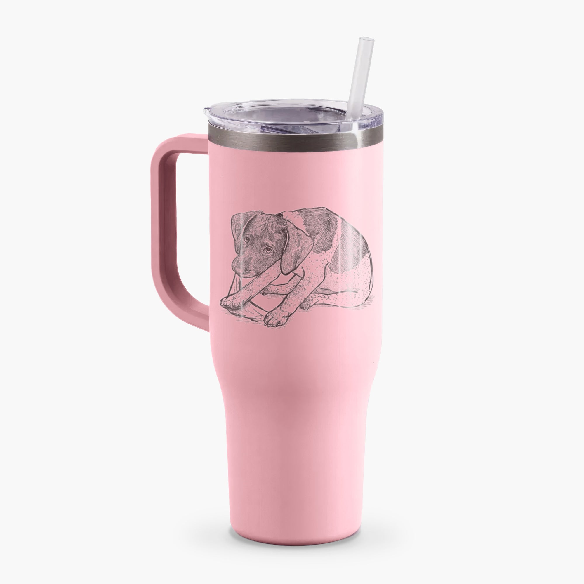 Doodled Dawson the German Shorthaired Pointer - 40oz Tumbler with Handle