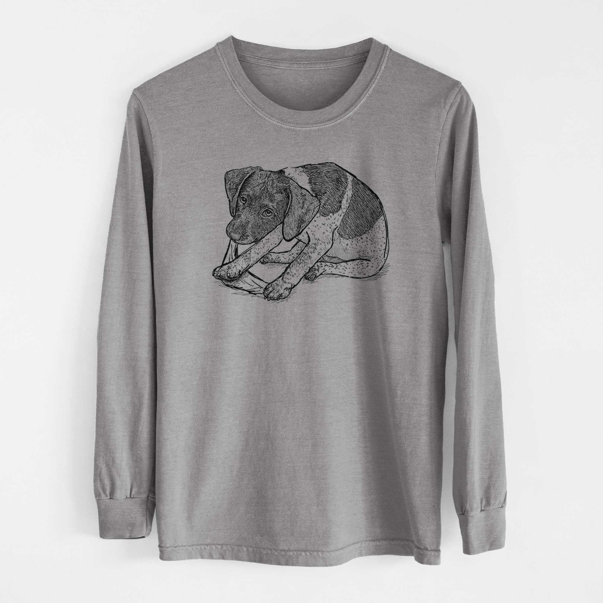 Doodled Dawson the German Shorthaired Pointer - Heavyweight 100% Cotton Long Sleeve