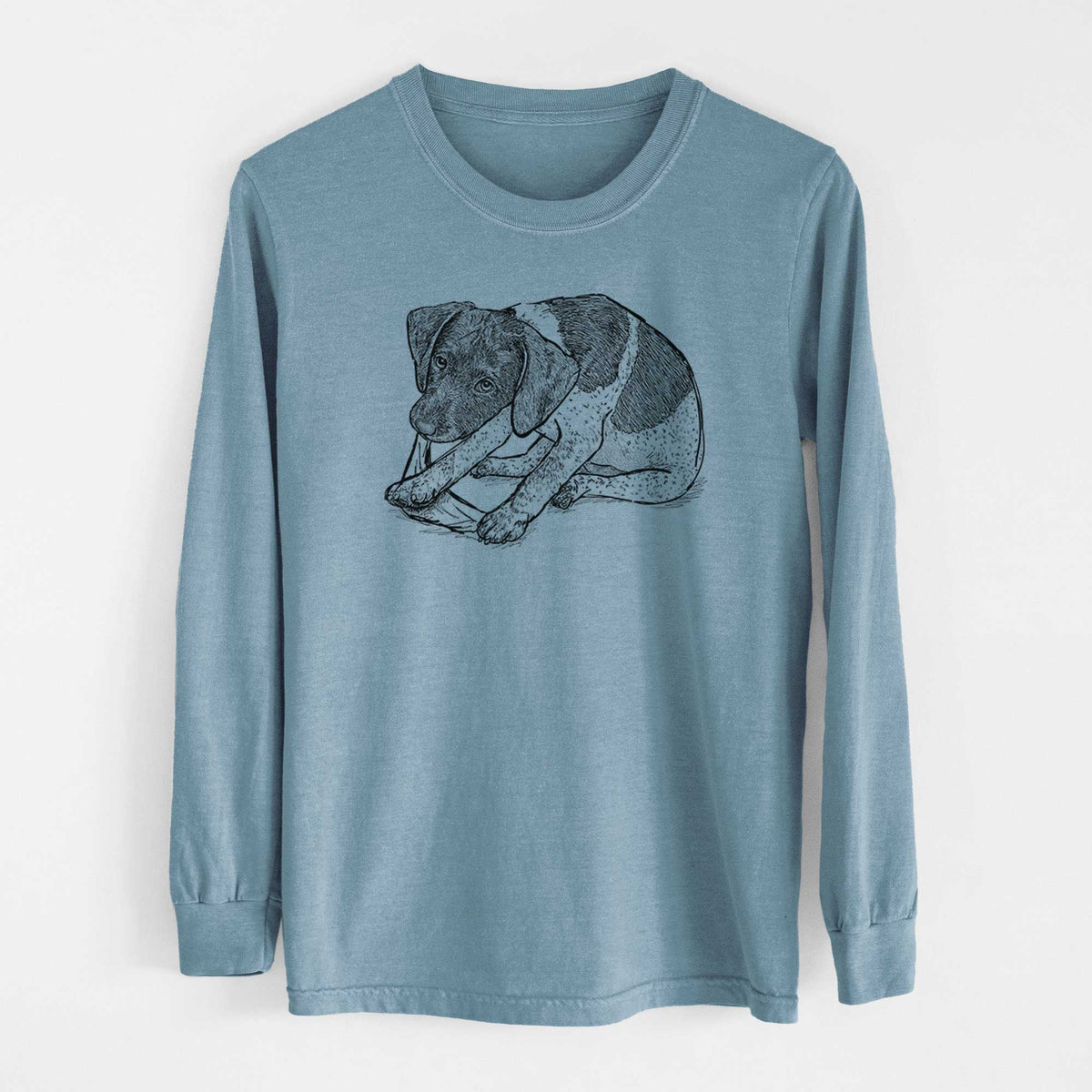 Doodled Dawson the German Shorthaired Pointer - Heavyweight 100% Cotton Long Sleeve