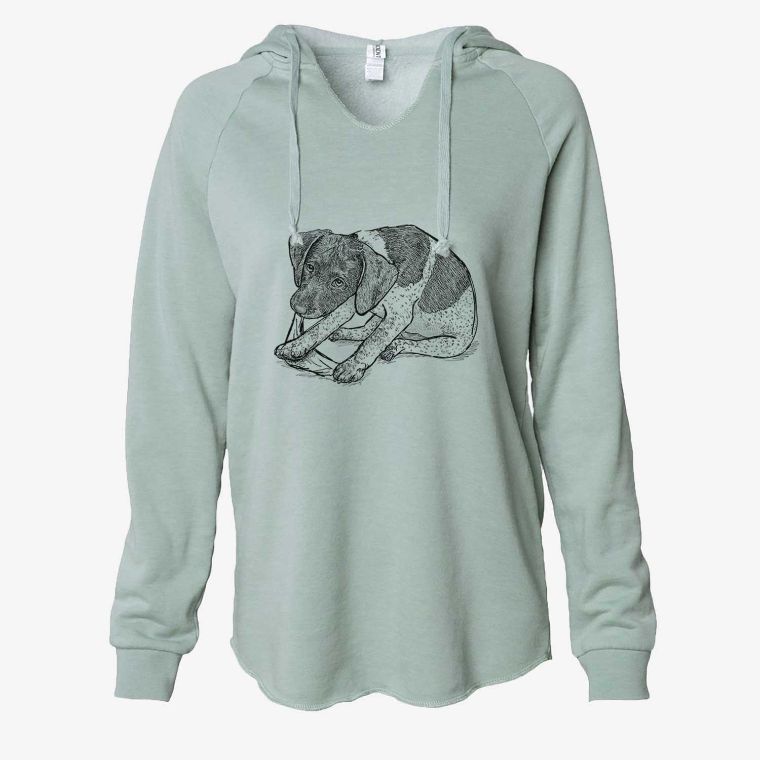 Doodled Dawson the German Shorthaired Pointer - Cali Wave Hooded Sweatshirt