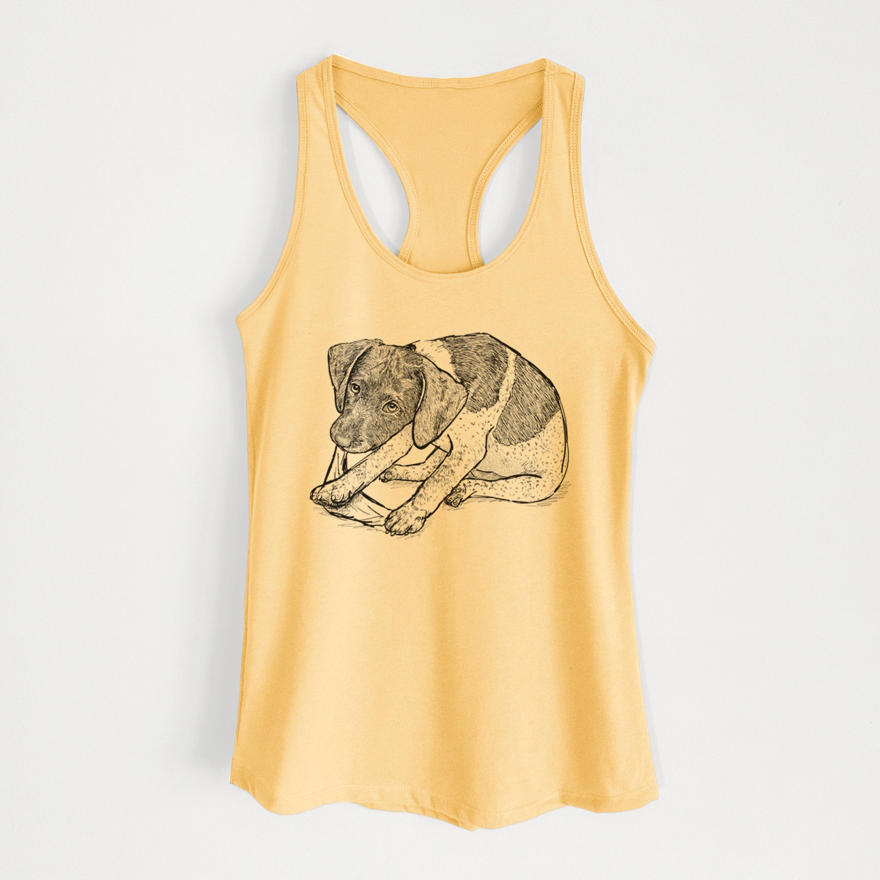 Doodled Dawson the German Shorthaired Pointer - Women's Racerback Tanktop