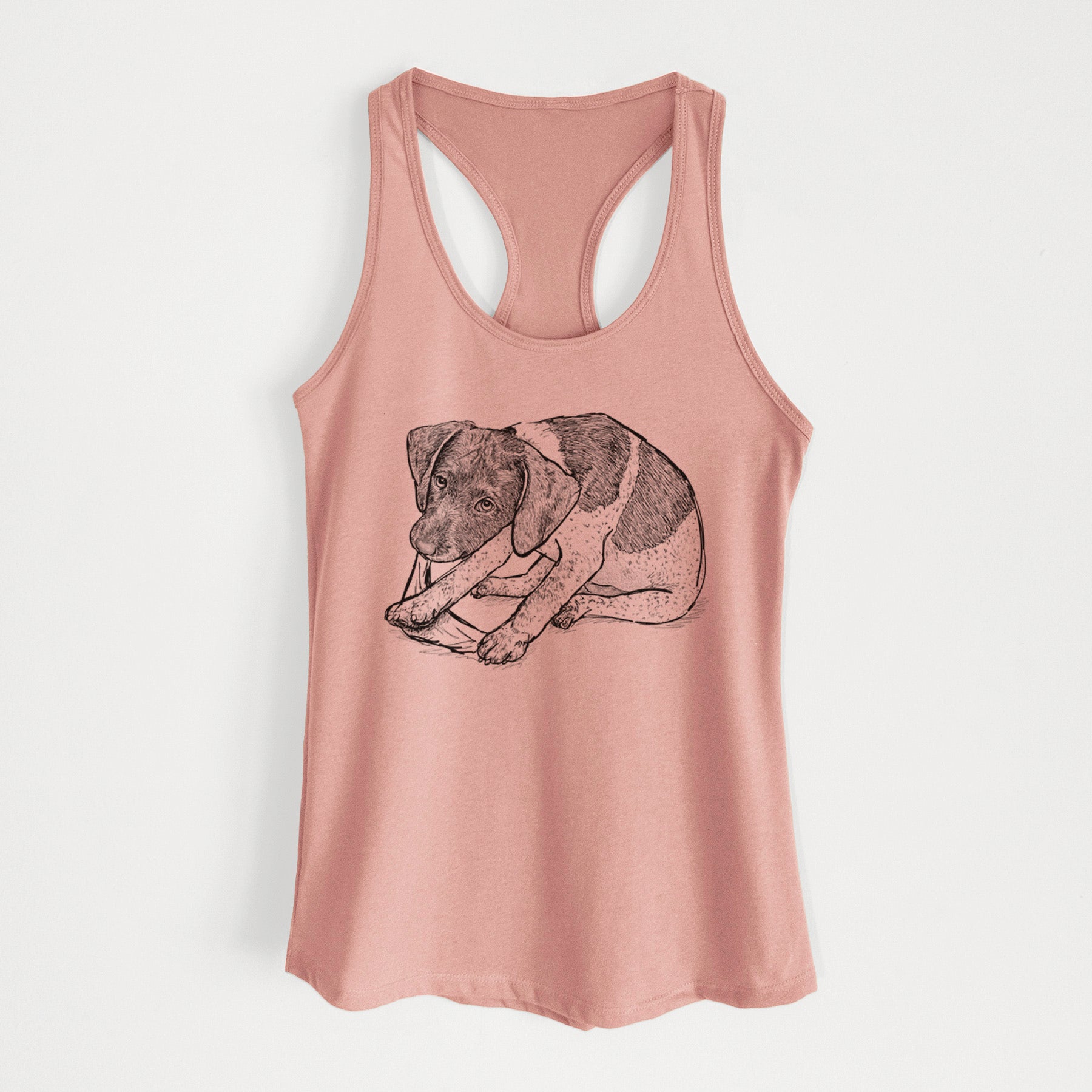 Doodled Dawson the German Shorthaired Pointer - Women's Racerback Tanktop