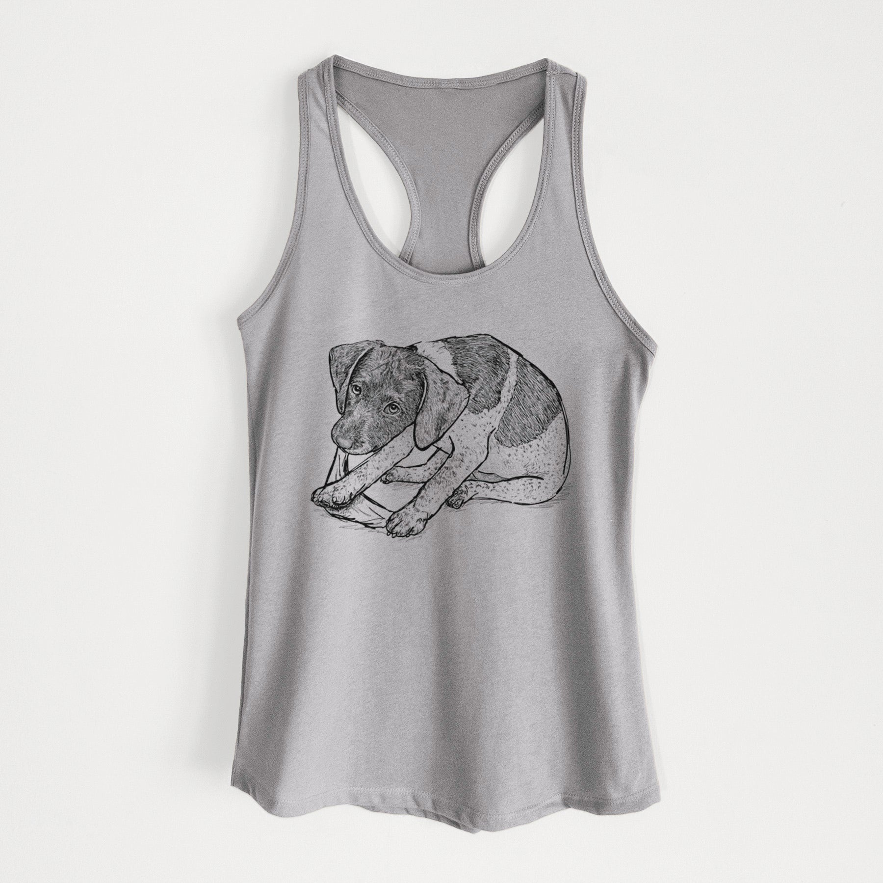 Doodled Dawson the German Shorthaired Pointer - Women's Racerback Tanktop