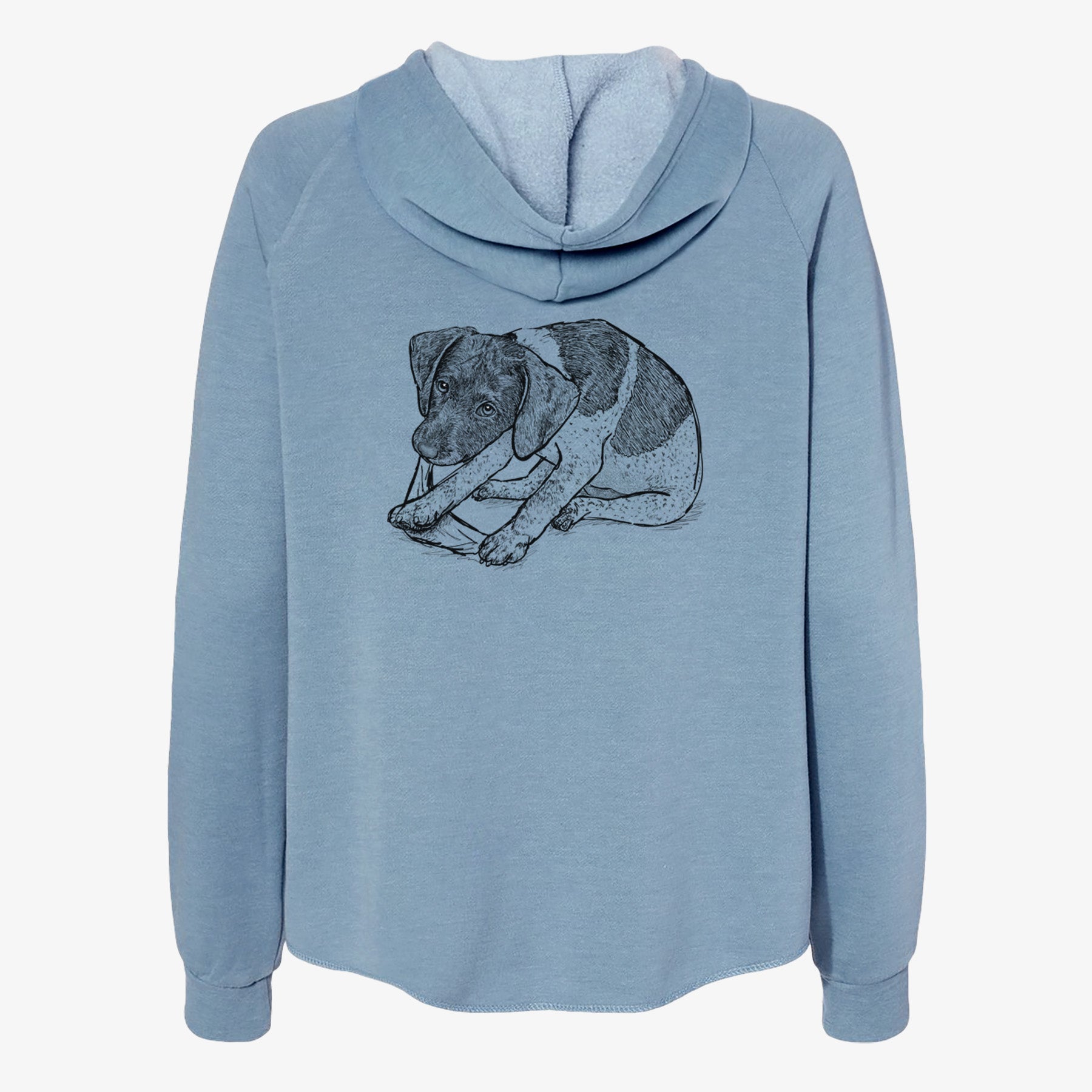 Doodled Dawson the German Shorthaired Pointer - Women's Cali Wave Zip-Up Sweatshirt