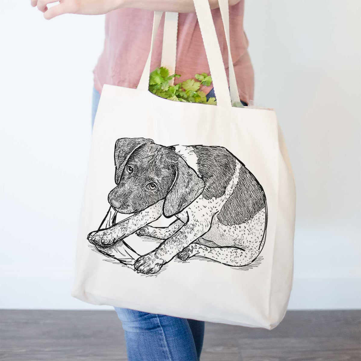 Doodled Dawson the German Shorthaired Pointer - Tote Bag