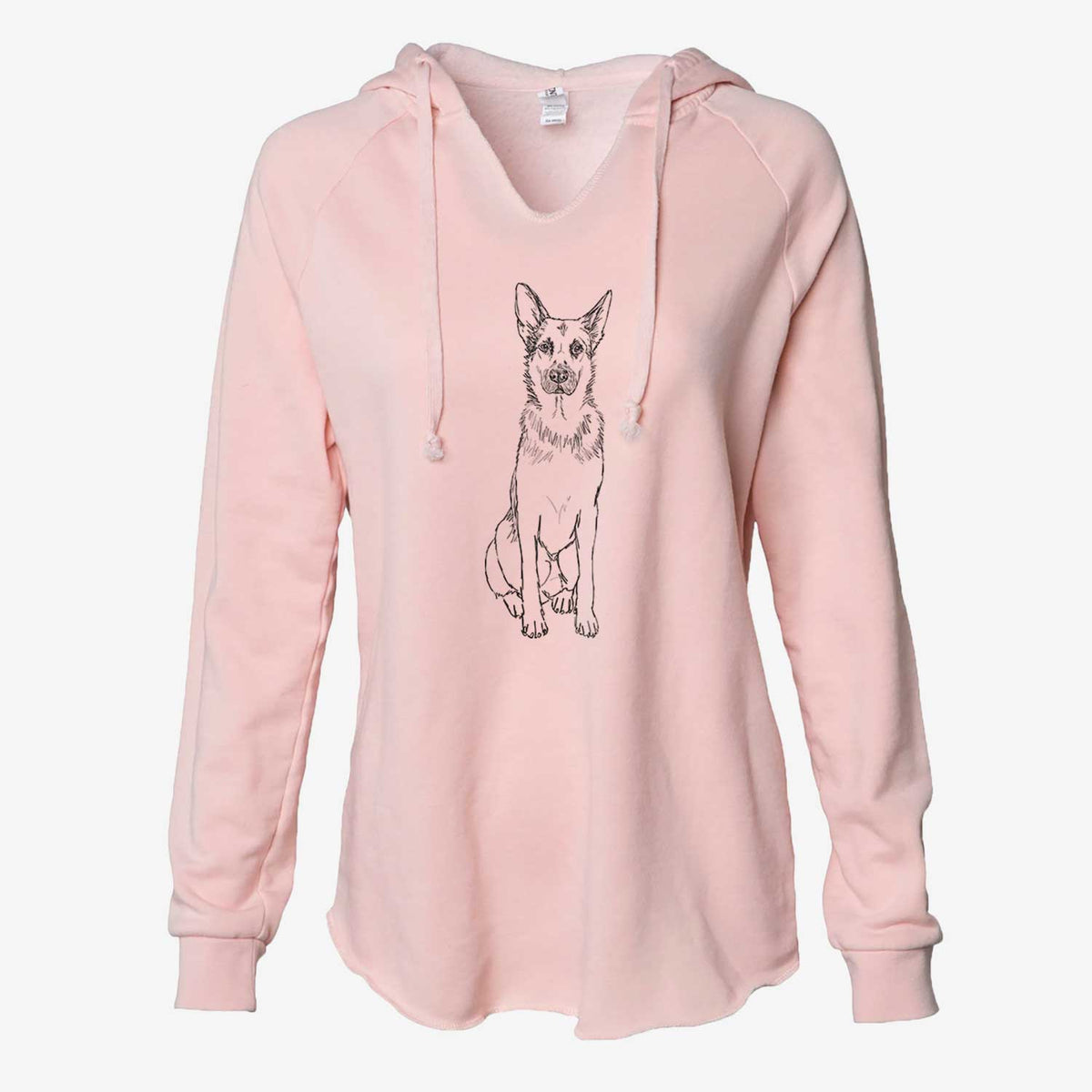 Doodled Delta the German Shepherd - Cali Wave Hooded Sweatshirt
