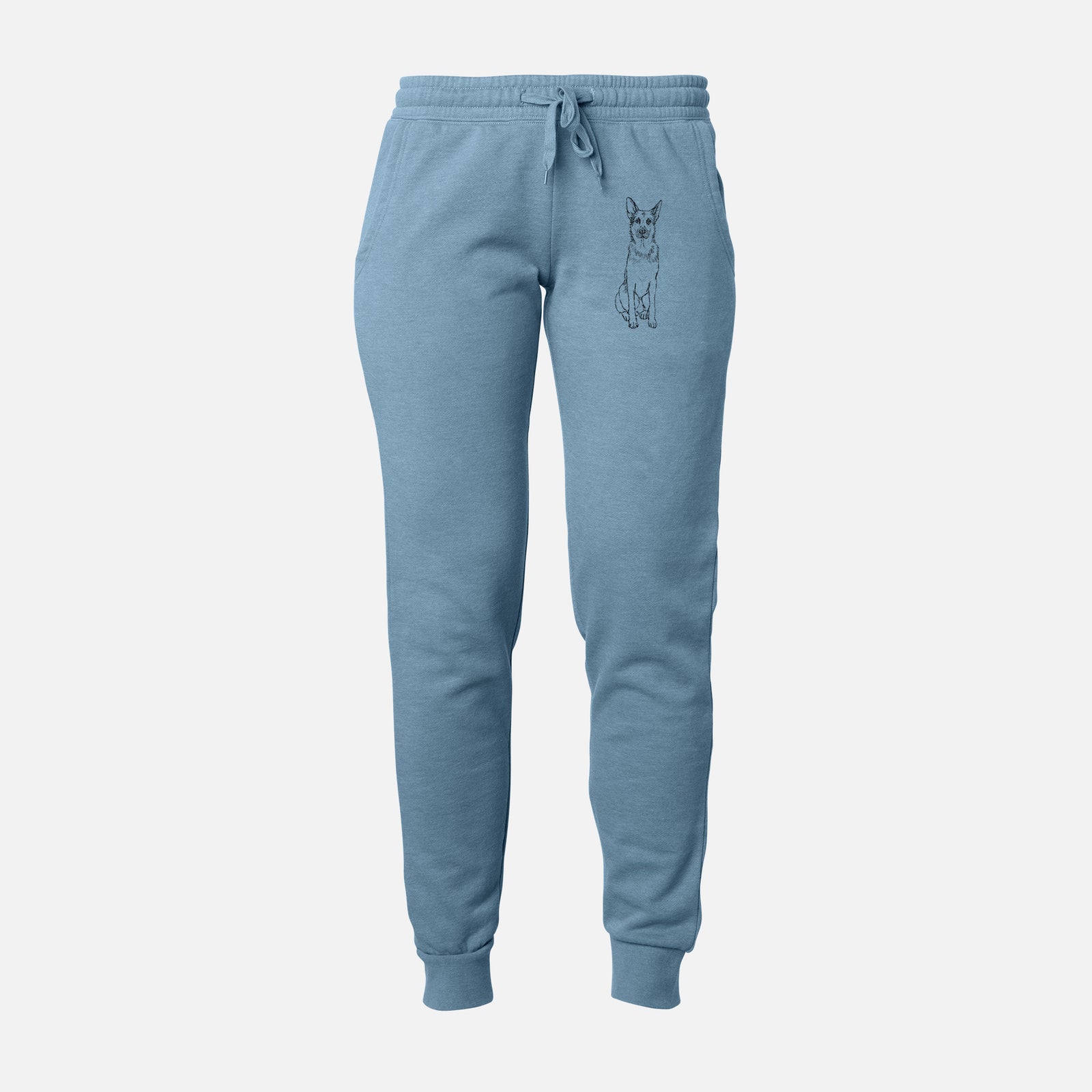 Doodled Delta the German Shepherd - Women's Cali Wave Joggers