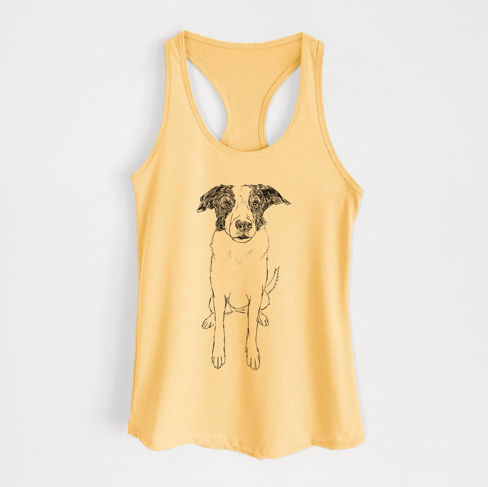 Doodled Dewey the Mixed Breed - Women's Racerback Tanktop