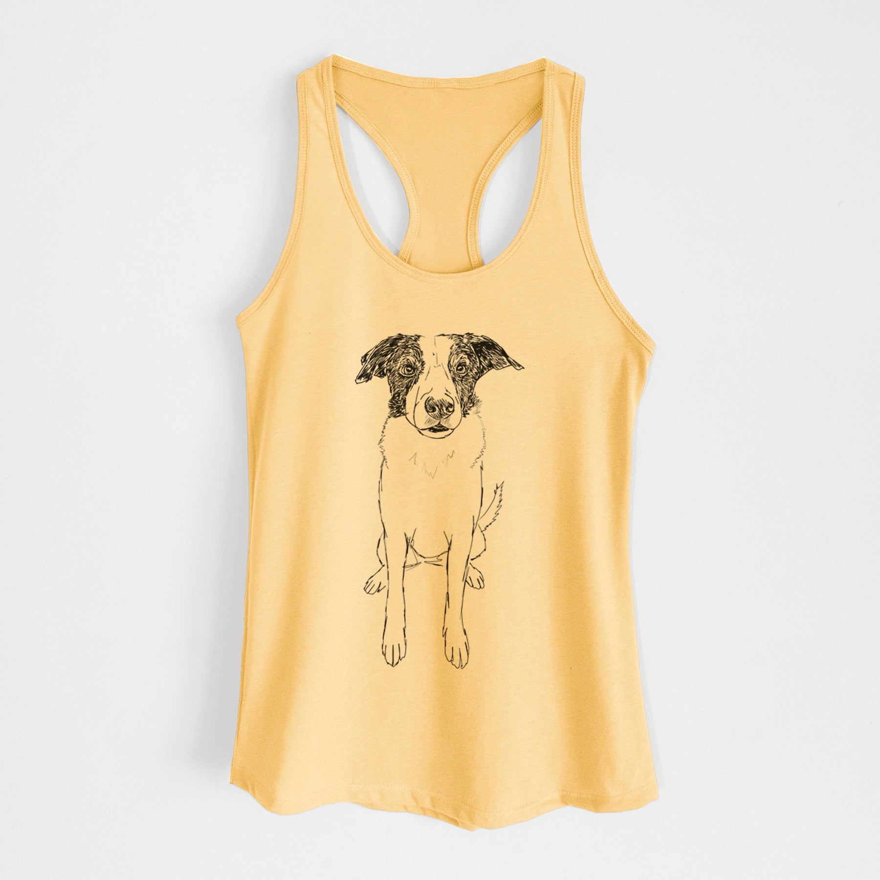 Doodled Dewey the Mixed Breed - Women's Racerback Tanktop