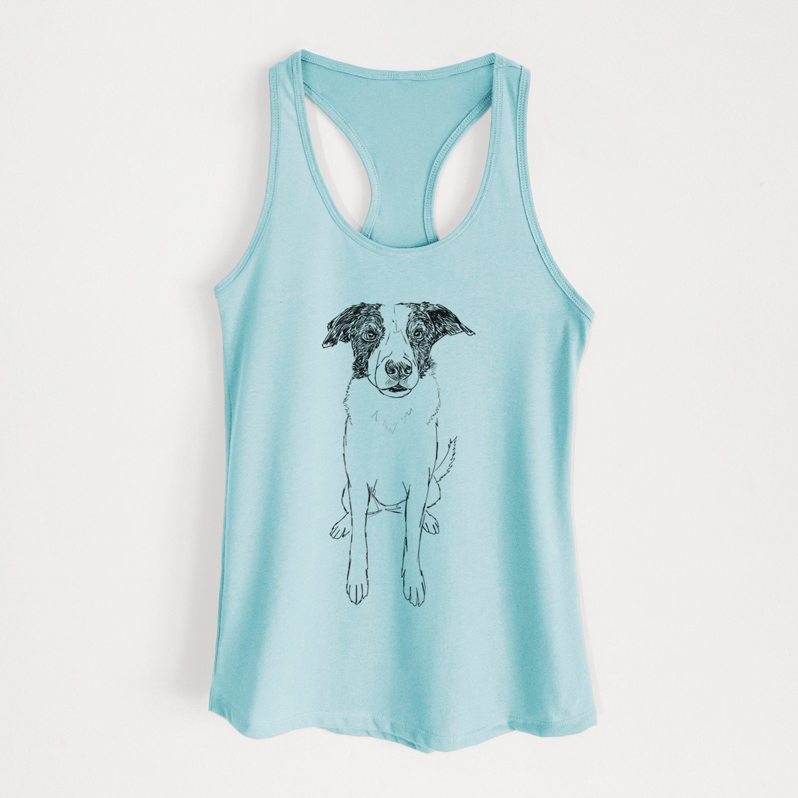 Doodled Dewey the Mixed Breed - Women's Racerback Tanktop