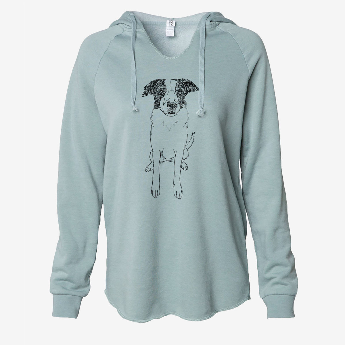 Doodled Dewey the Mixed Breed - Cali Wave Hooded Sweatshirt