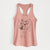 Doodled Dexter the Mini Schanuzer Wire Terrier Mix - Women's Racerback Tanktop