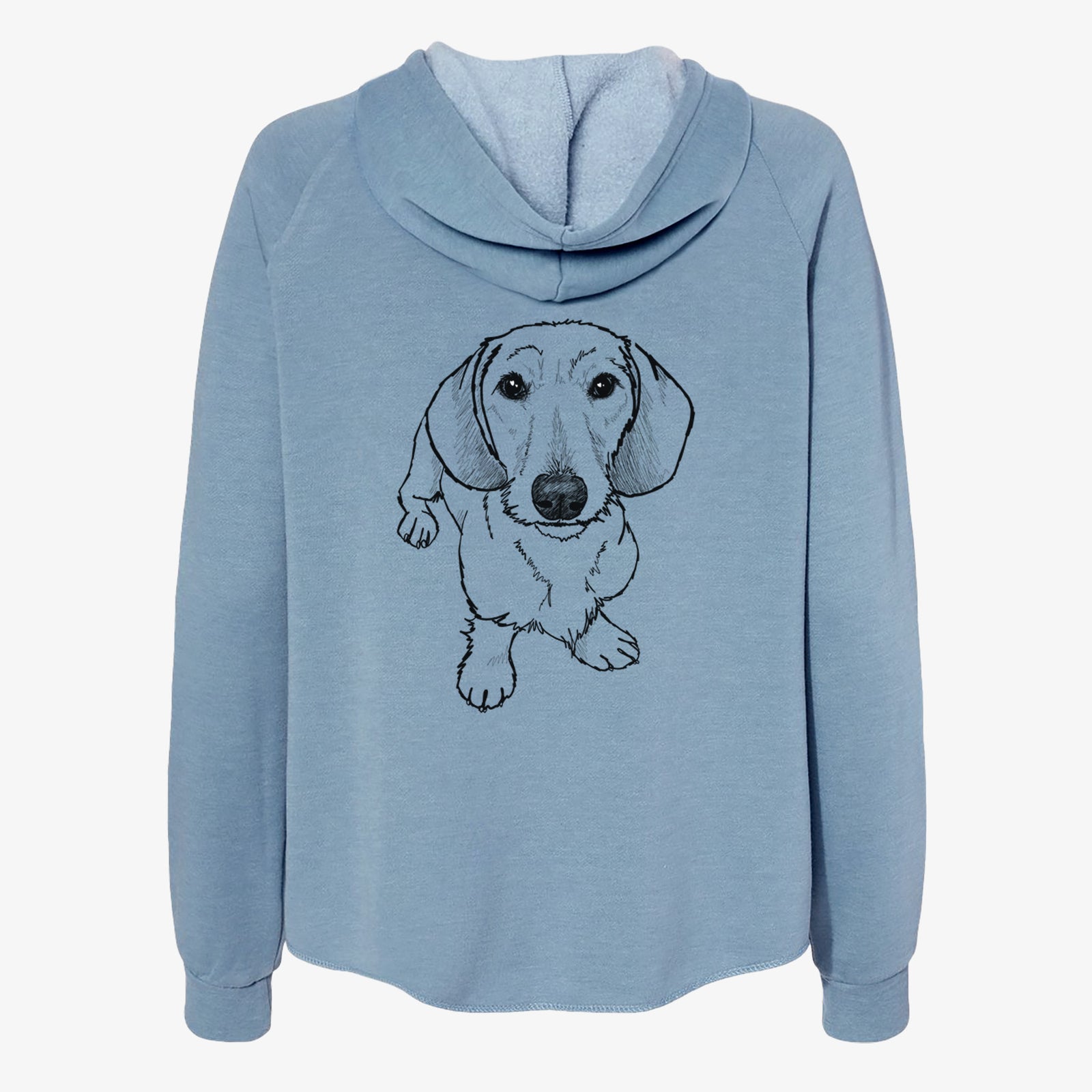 Doodled Dillon the Dachshund - Women's Cali Wave Zip-Up Sweatshirt