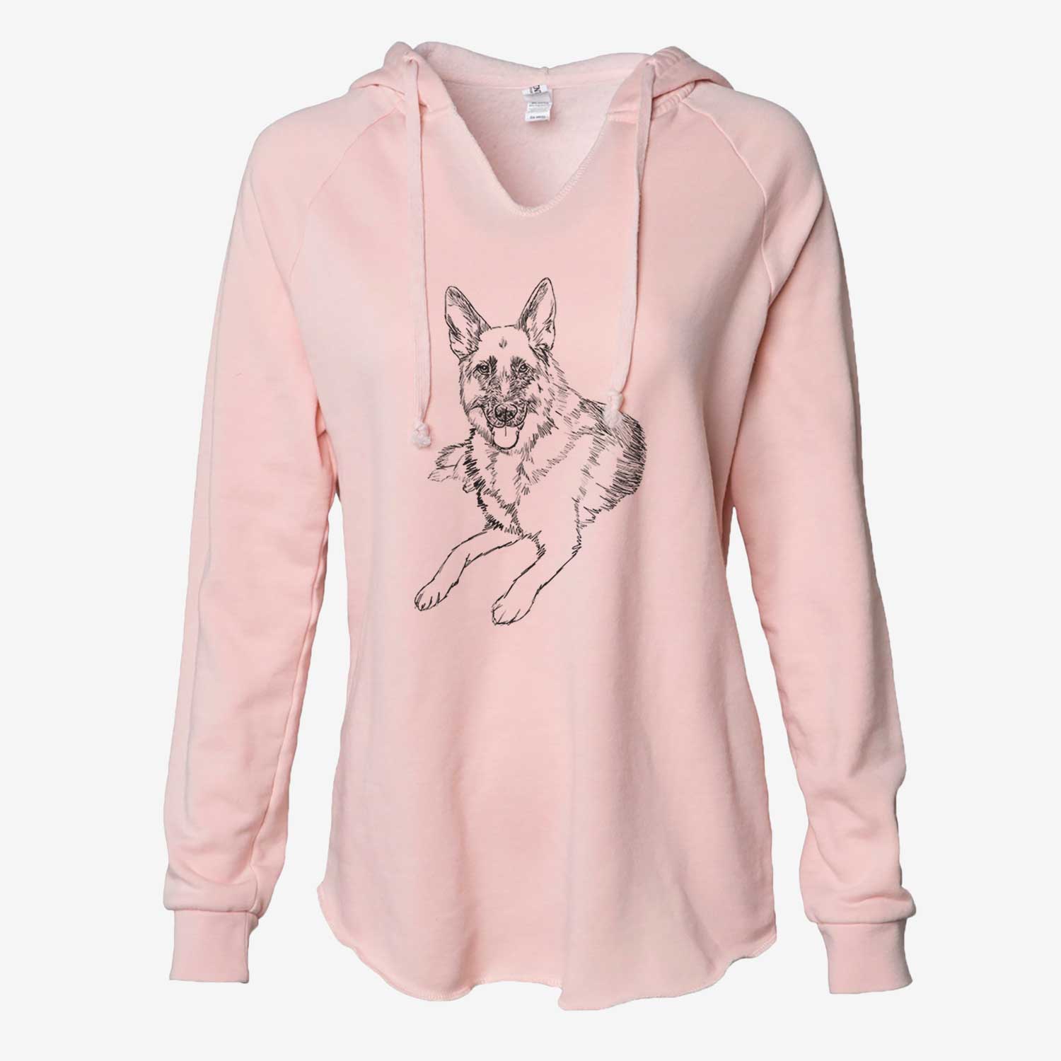 Doodled Dixie the German Shepherd - Cali Wave Hooded Sweatshirt