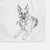 Doodled Dixie the German Shepherd Decorative Hand Towel