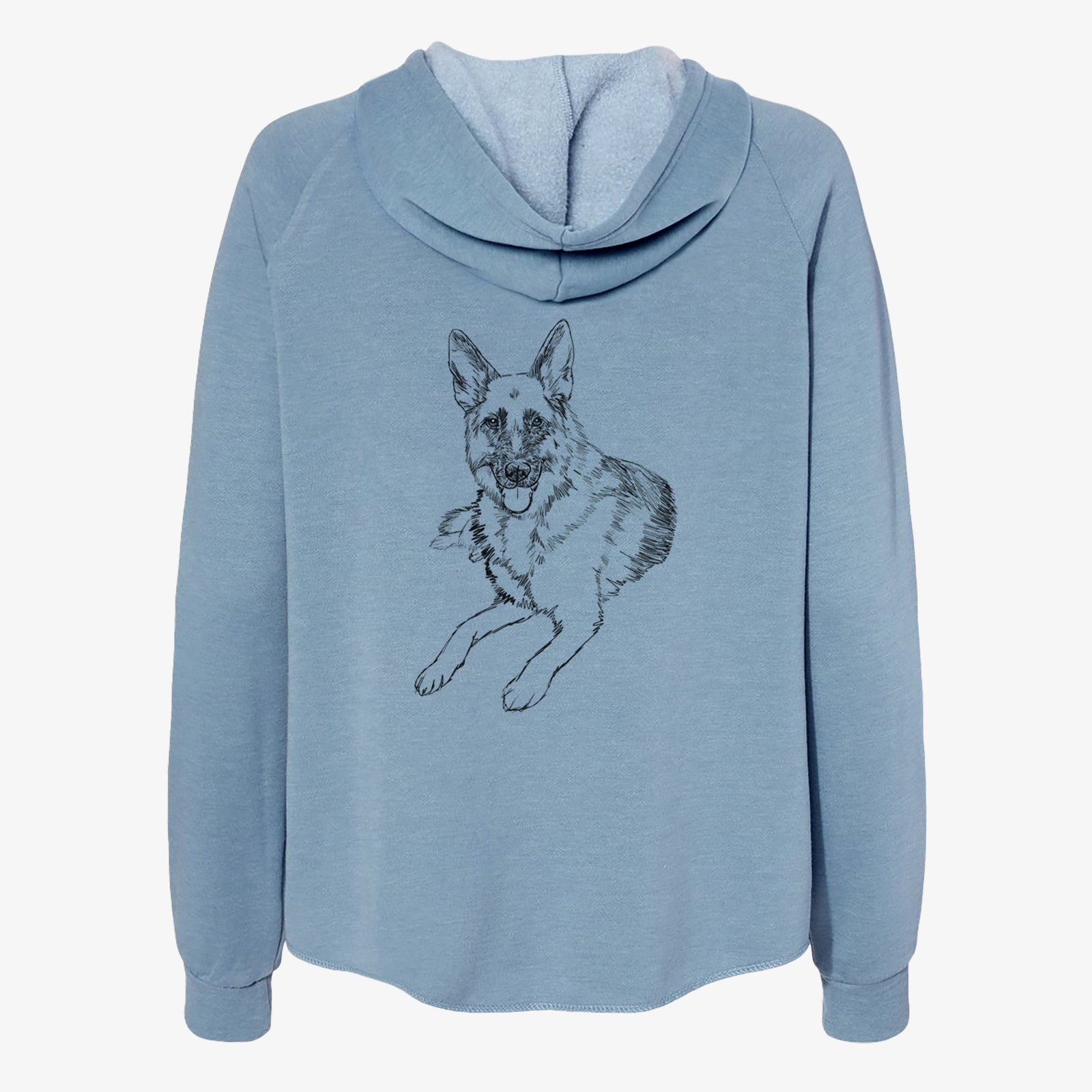 Doodled Dixie the German Shepherd - Women's Cali Wave Zip-Up Sweatshirt