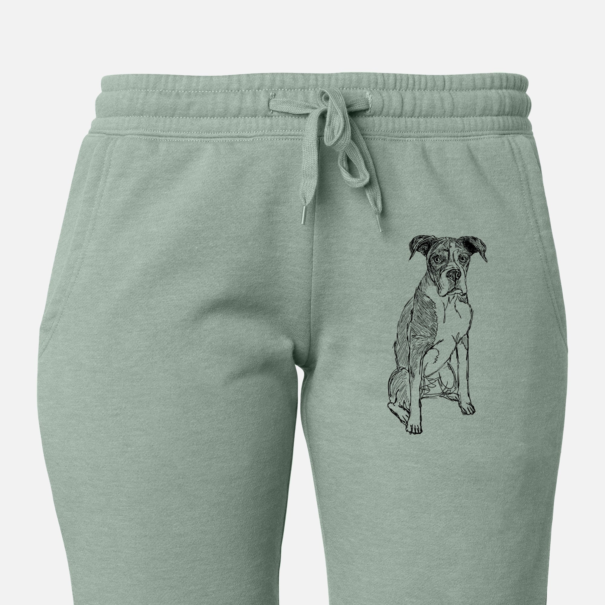 Doodled Dizzy the Boxer - Women's Cali Wave Joggers