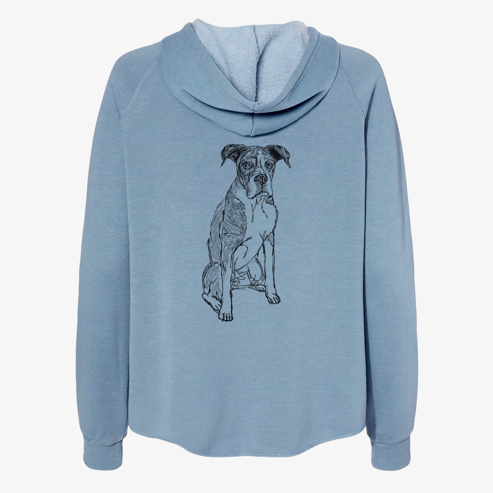 Doodled Dizzy the Boxer - Women's Cali Wave Zip-Up Sweatshirt