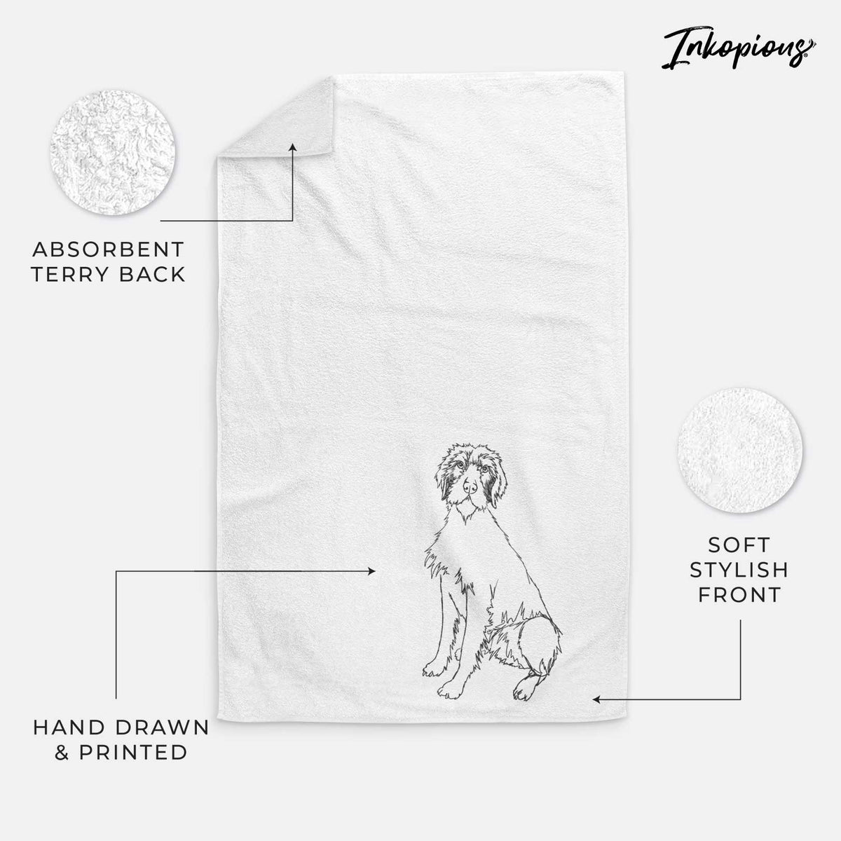 Doodled Doc the Pudelpointer Decorative Hand Towel