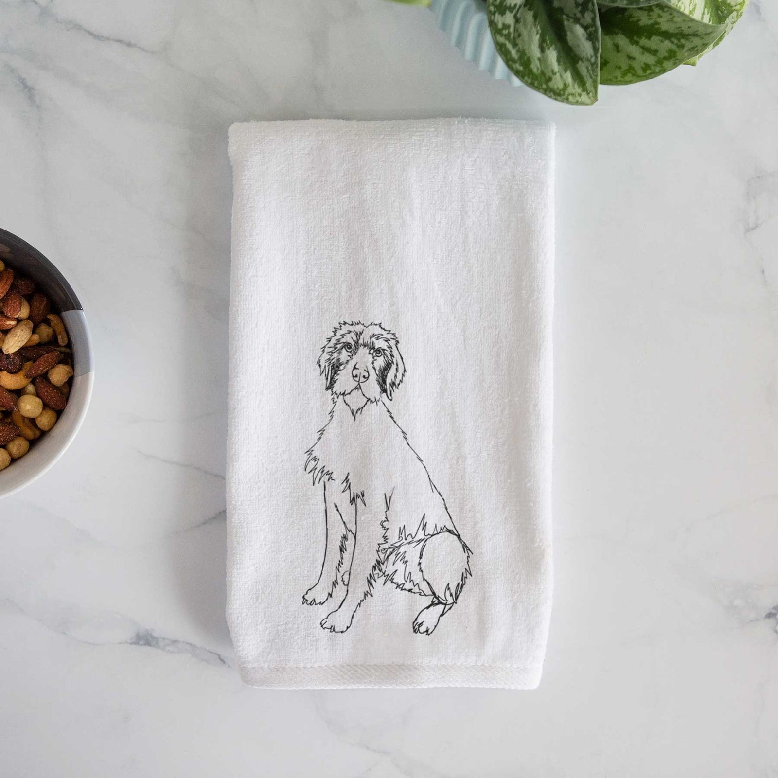 Doodled Doc the Pudelpointer Decorative Hand Towel