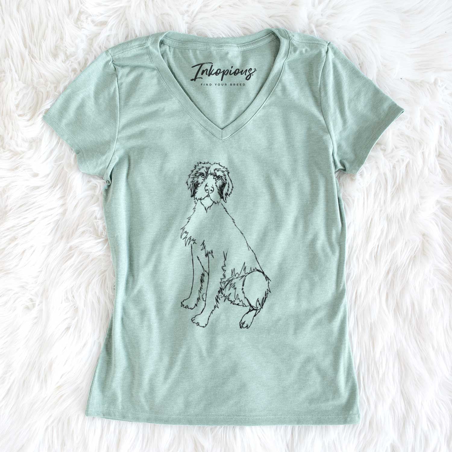 Doodled Doc the Pudelpointer - Women's V-neck Shirt