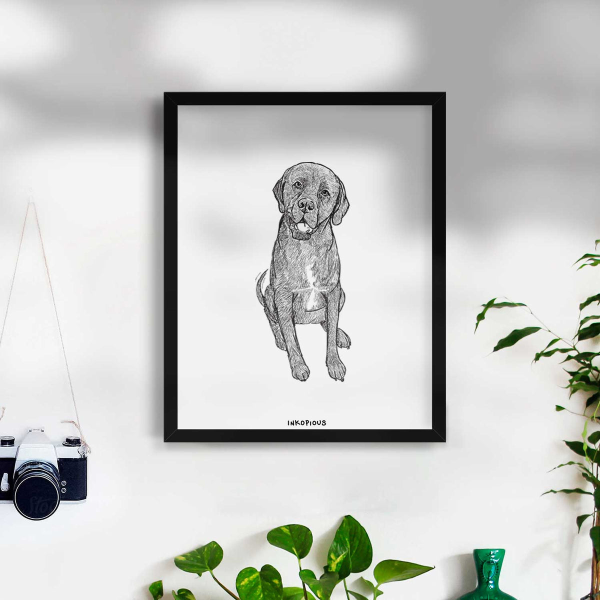Doodled Dude the Dogue de Bordeaux Mix Art Print
