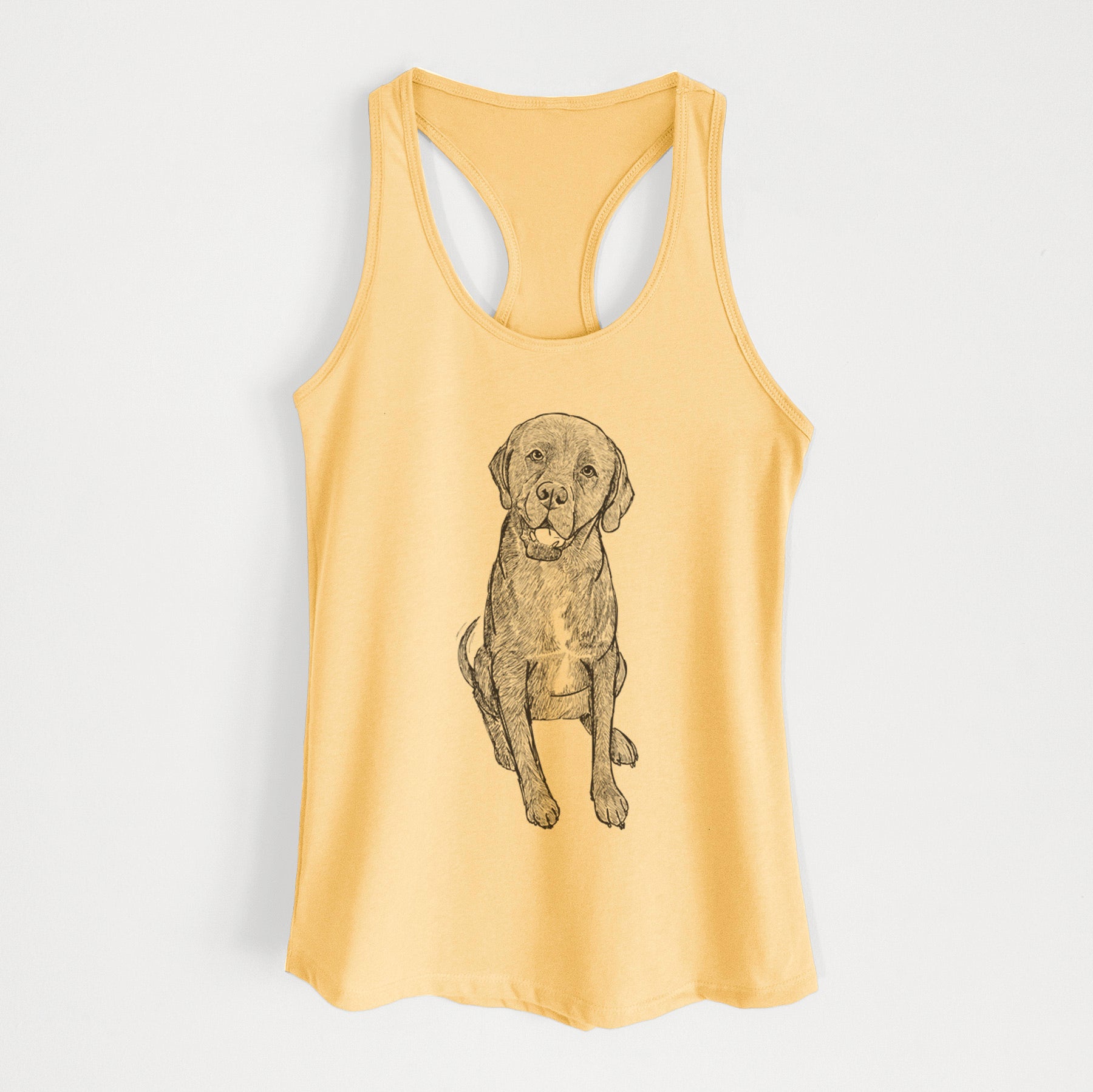 Doodled Dude the Dogue de Bordeaux Mix - Women's Racerback Tanktop