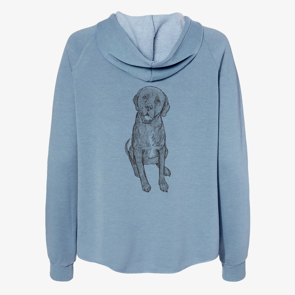 Doodled Dude the Dogue de Bordeaux Mix - Women's Cali Wave Zip-Up Sweatshirt