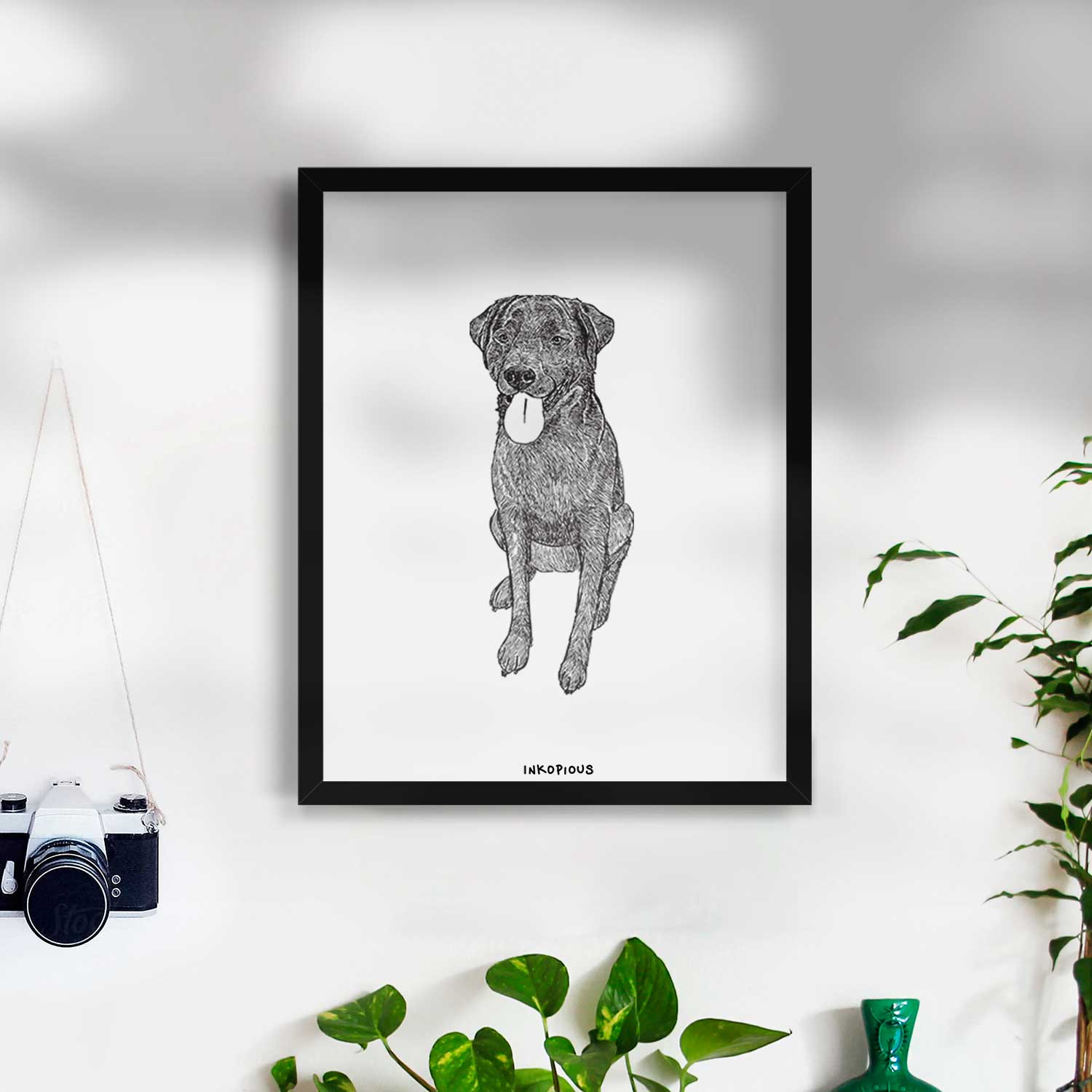 Doodled Duffy the Rottweiler Labrador Mix Art Print