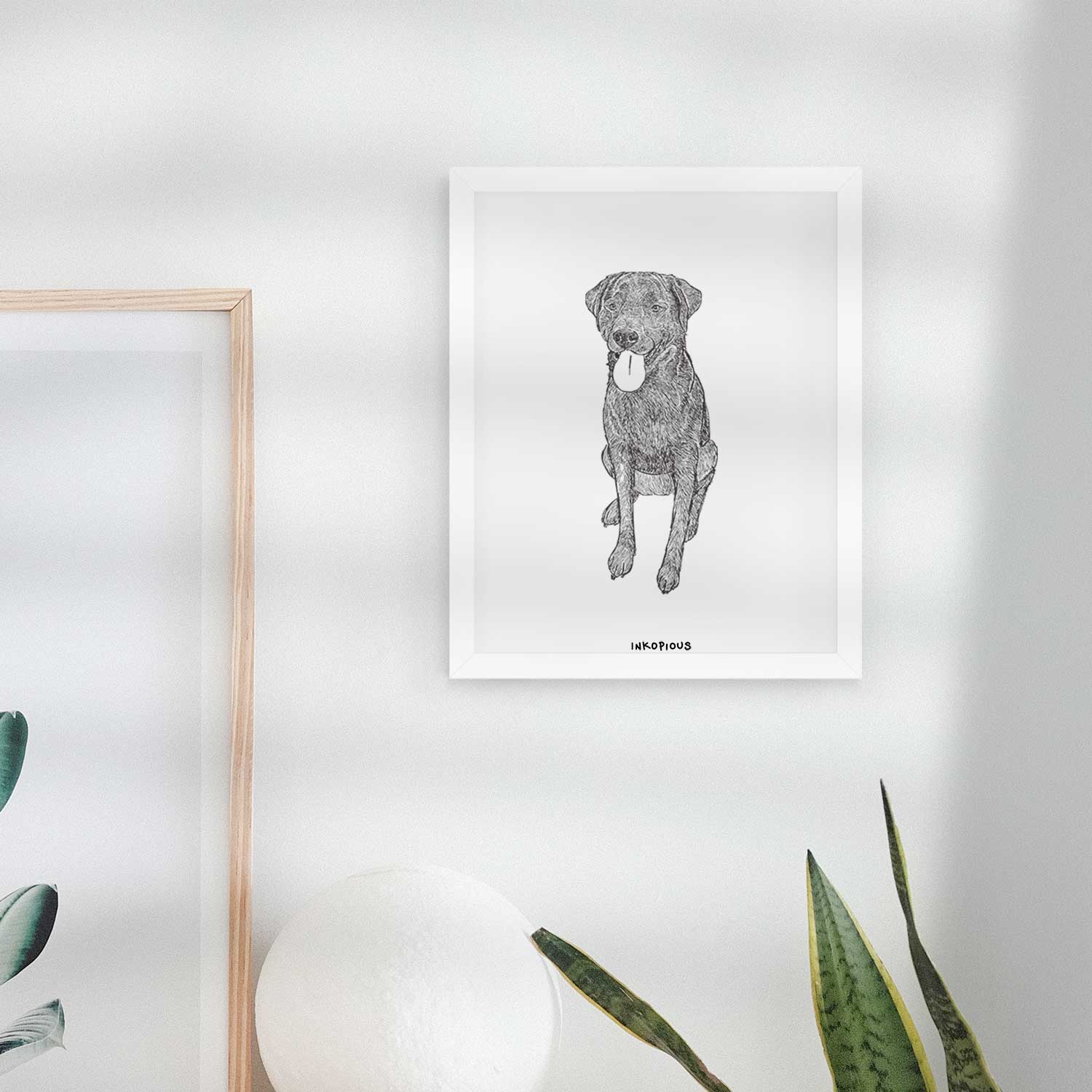 Doodled Duffy the Rottweiler Labrador Mix Art Print