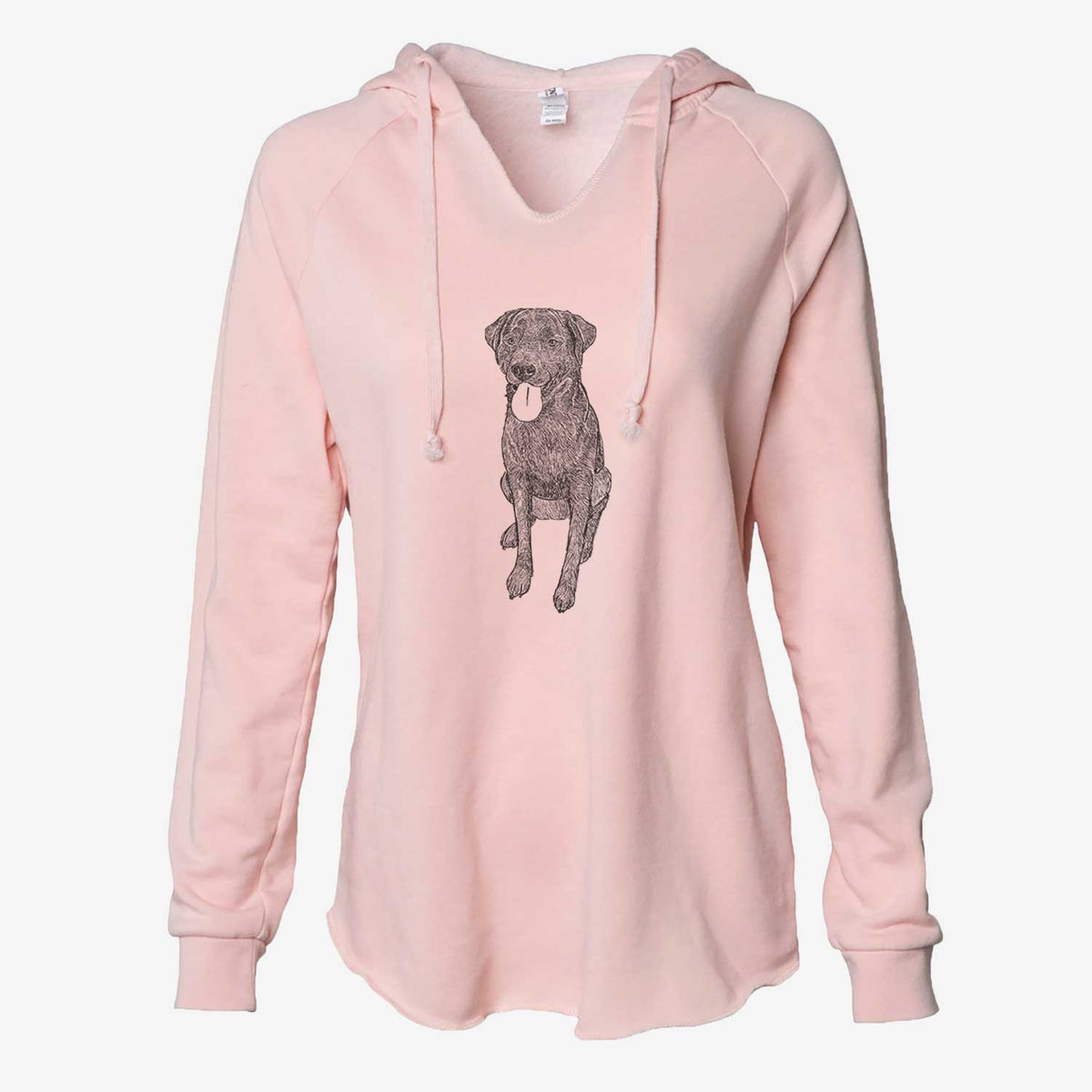 Doodled Duffy the Rottweiler Labrador Mix - Cali Wave Hooded Sweatshirt