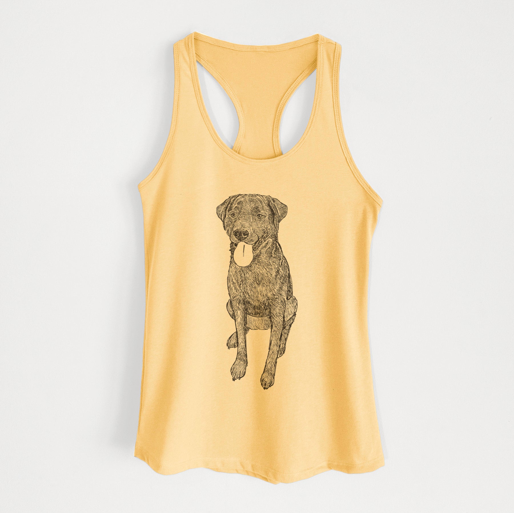 Doodled Duffy the Rottweiler Labrador Mix - Women's Racerback Tanktop