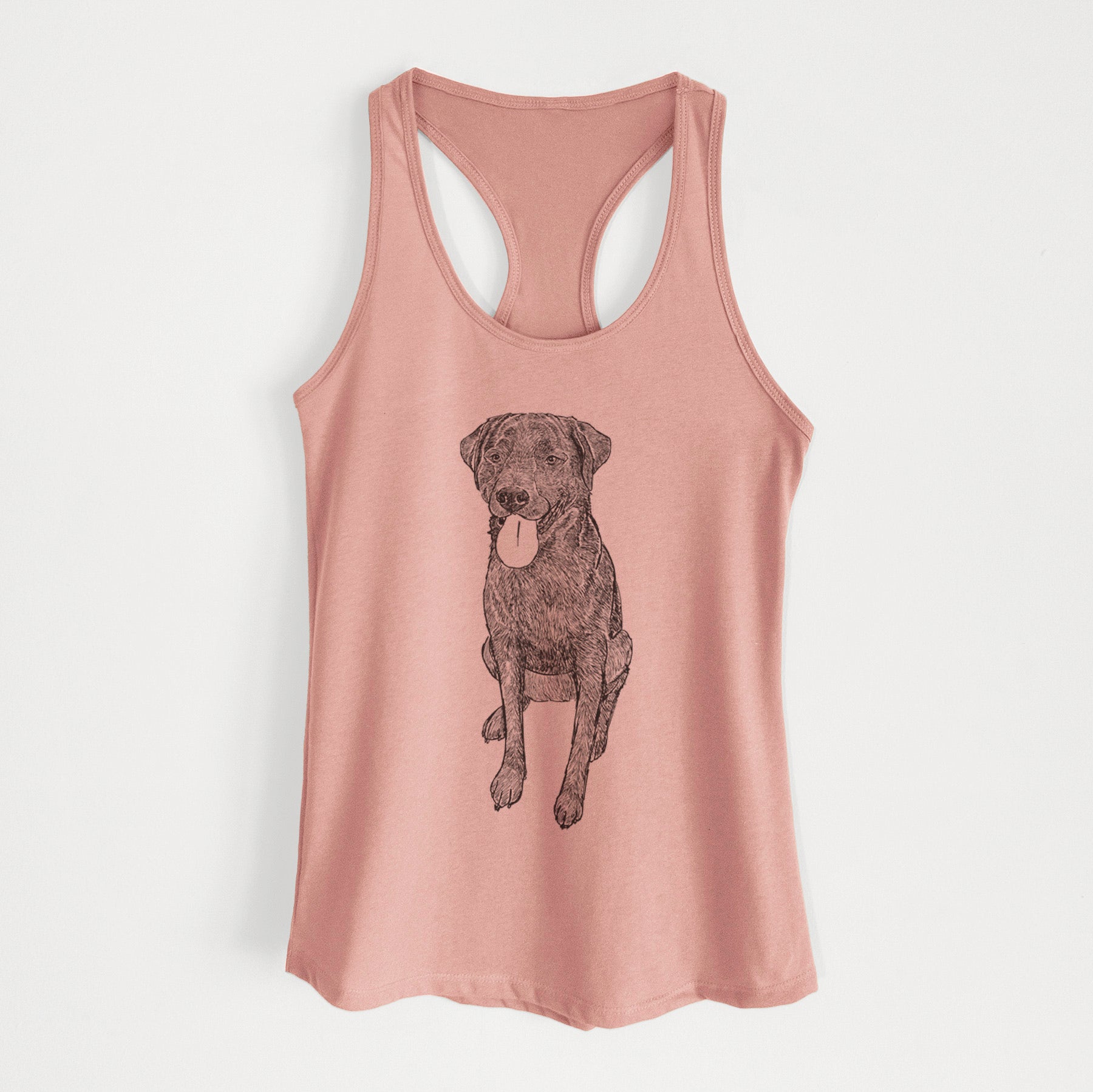 Doodled Duffy the Rottweiler Labrador Mix - Women's Racerback Tanktop