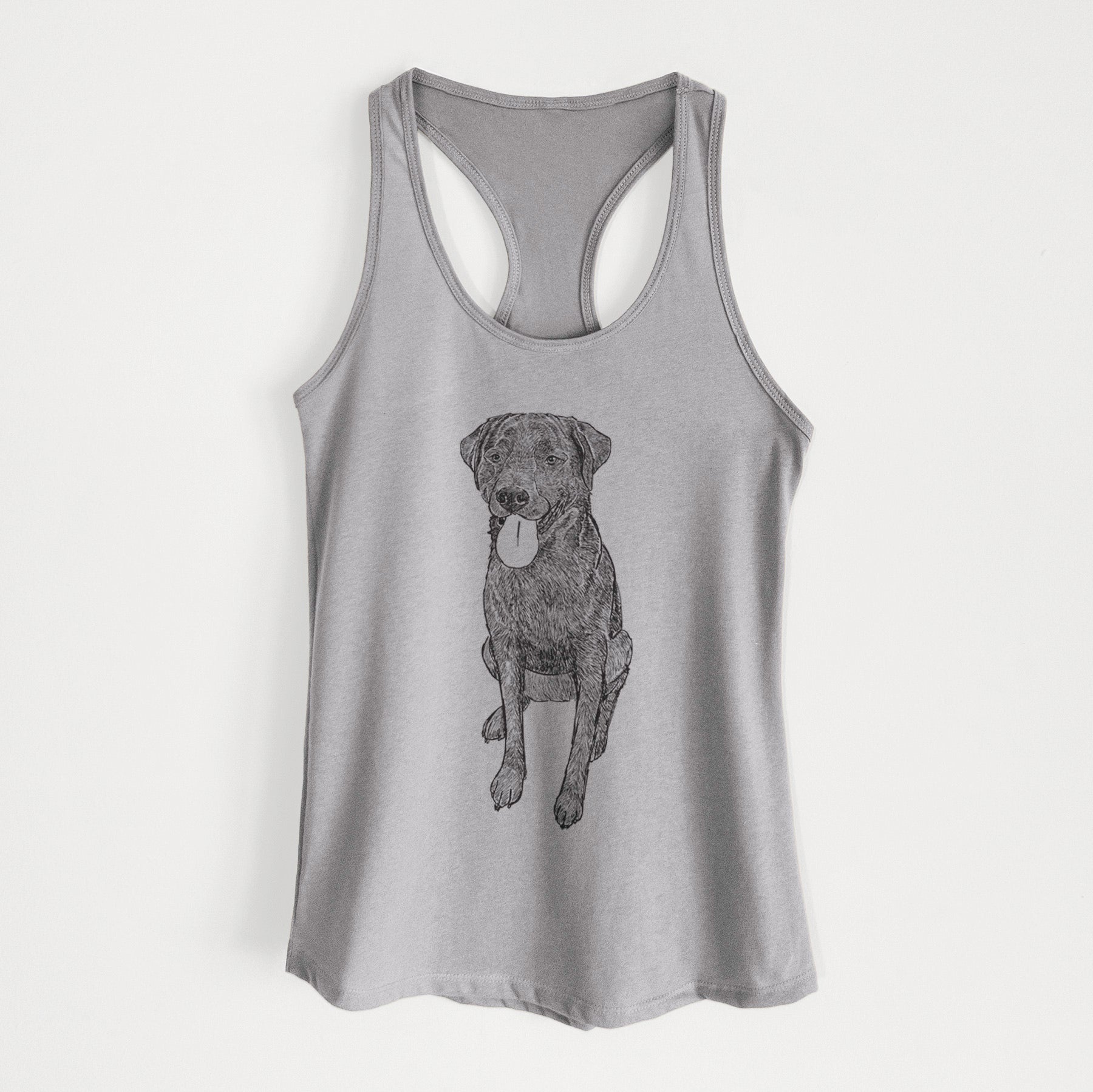 Doodled Duffy the Rottweiler Labrador Mix - Women's Racerback Tanktop