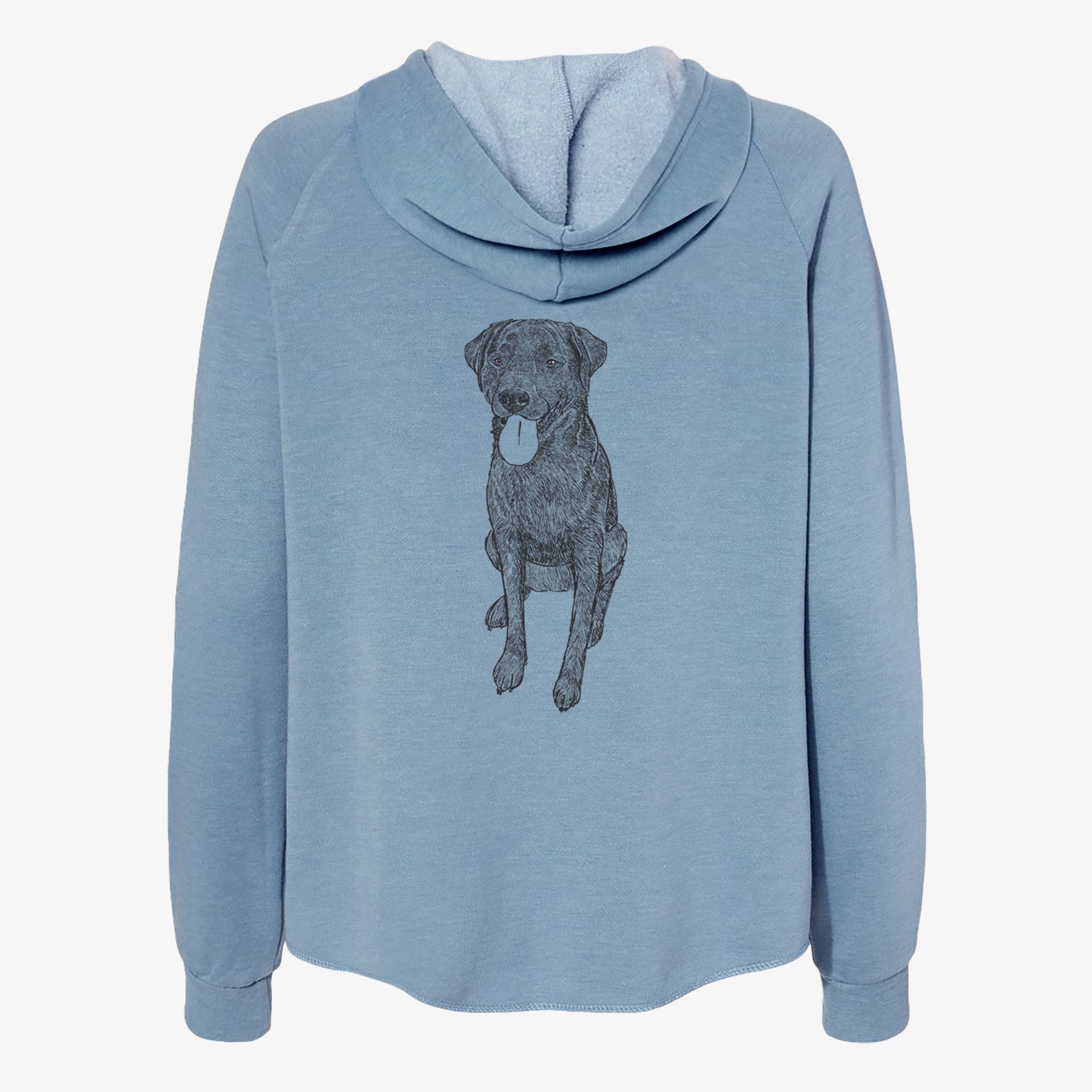 Doodled Duffy the Rottweiler Labrador Mix - Women's Cali Wave Zip-Up Sweatshirt