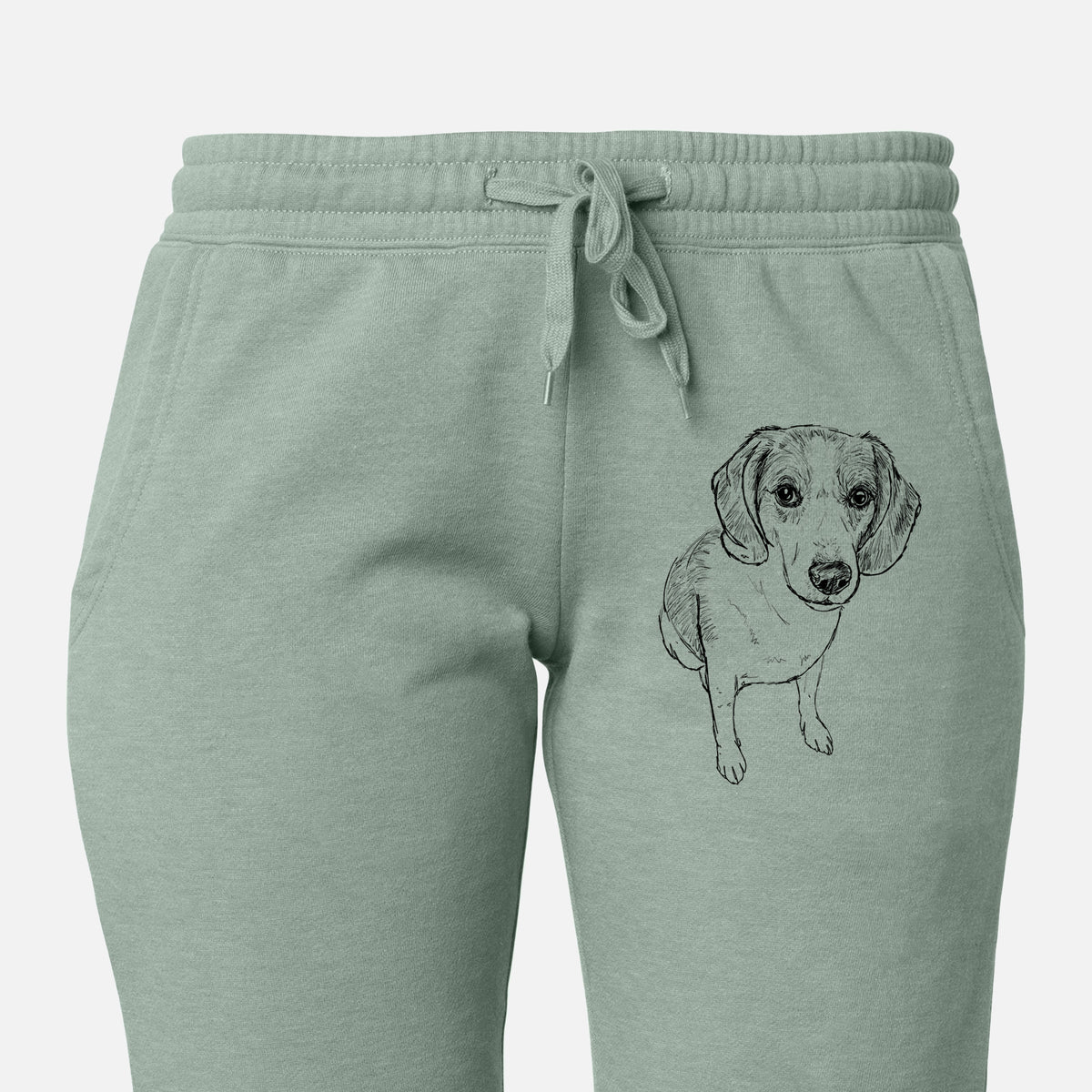 Doodled  the Beagle Walker Hound Mix - Women&#39;s Cali Wave Joggers