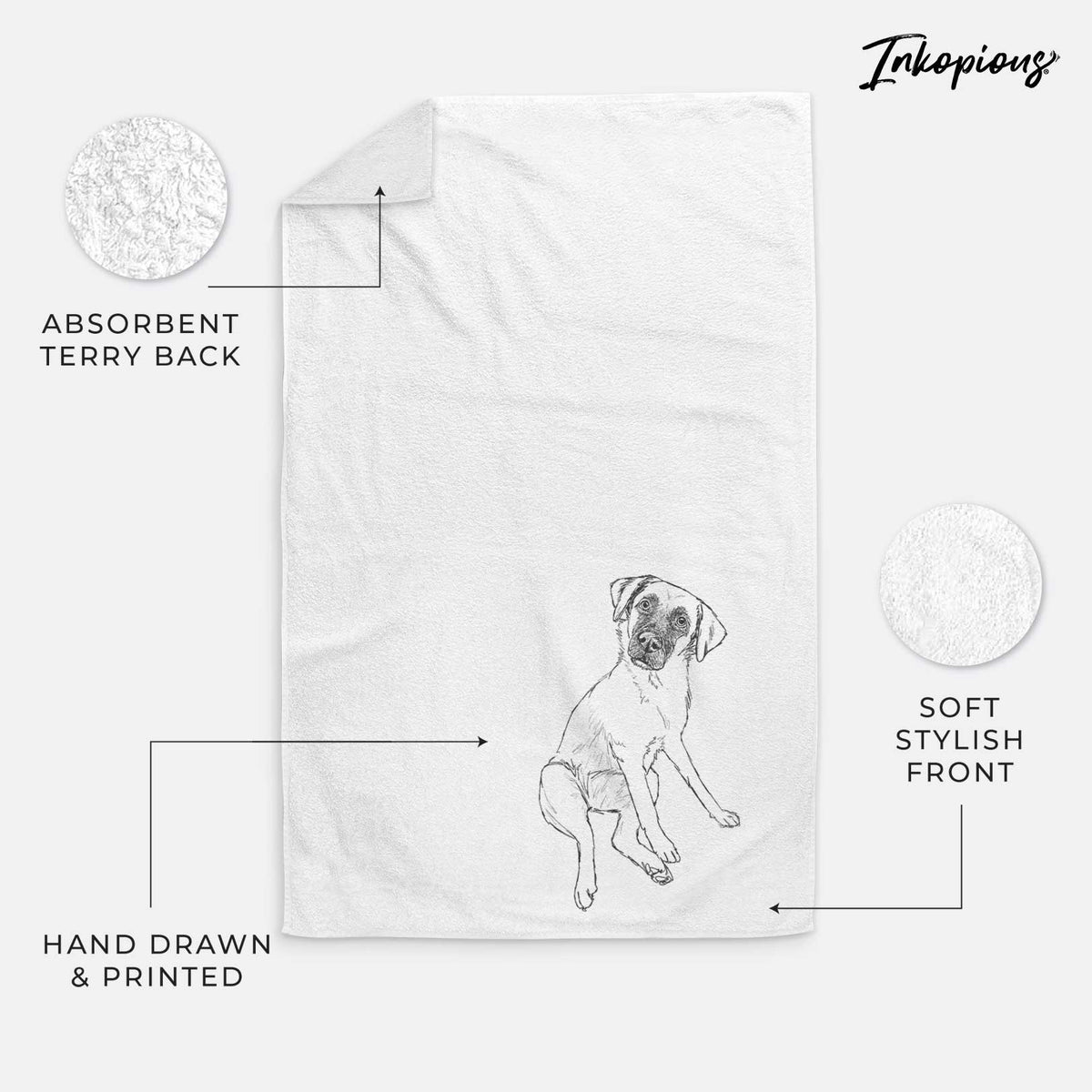 Doodled Dunder the Arubian Cunucu Decorative Hand Towel