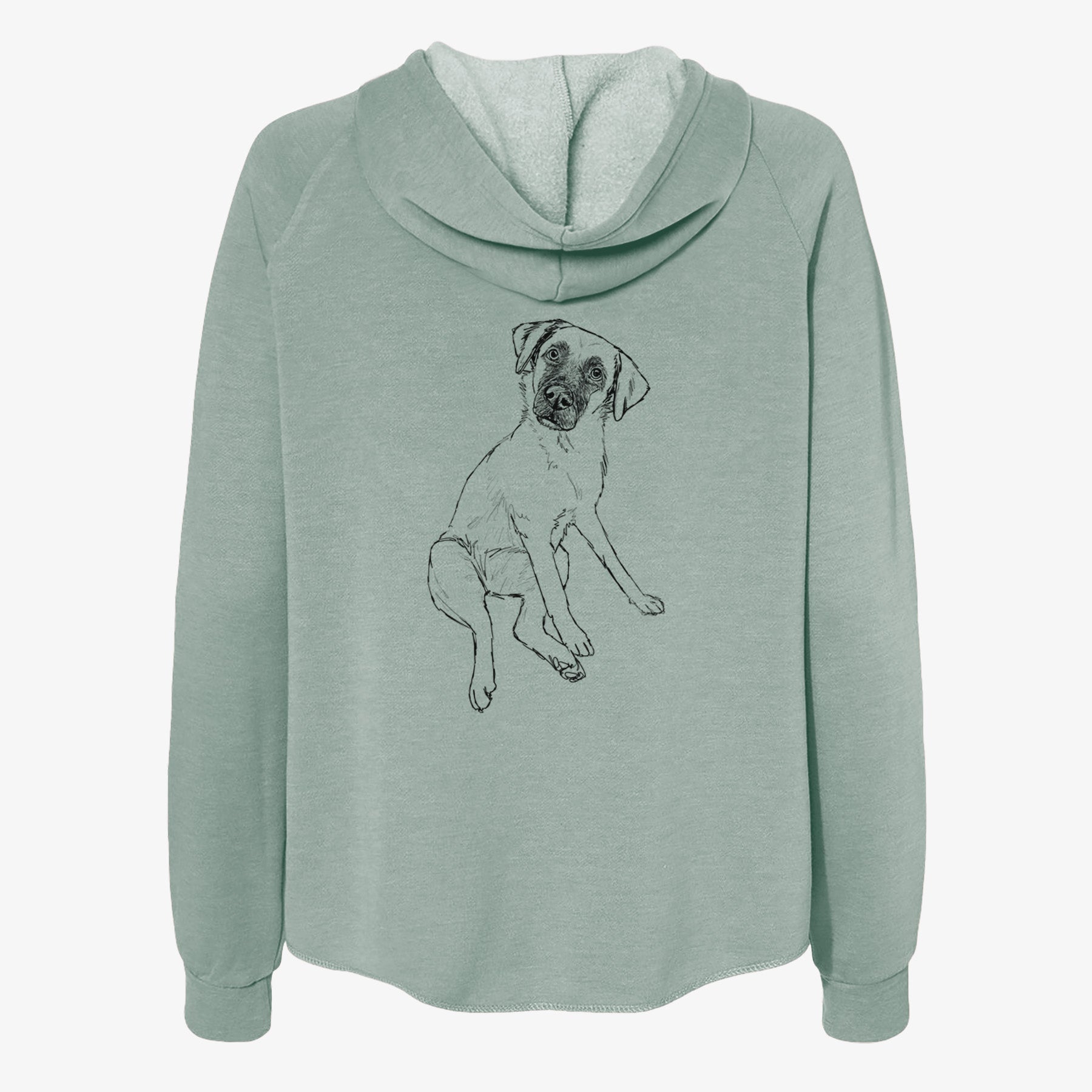 Doodled Dunder the Arubian Cunucu - Women's Cali Wave Zip-Up Sweatshirt