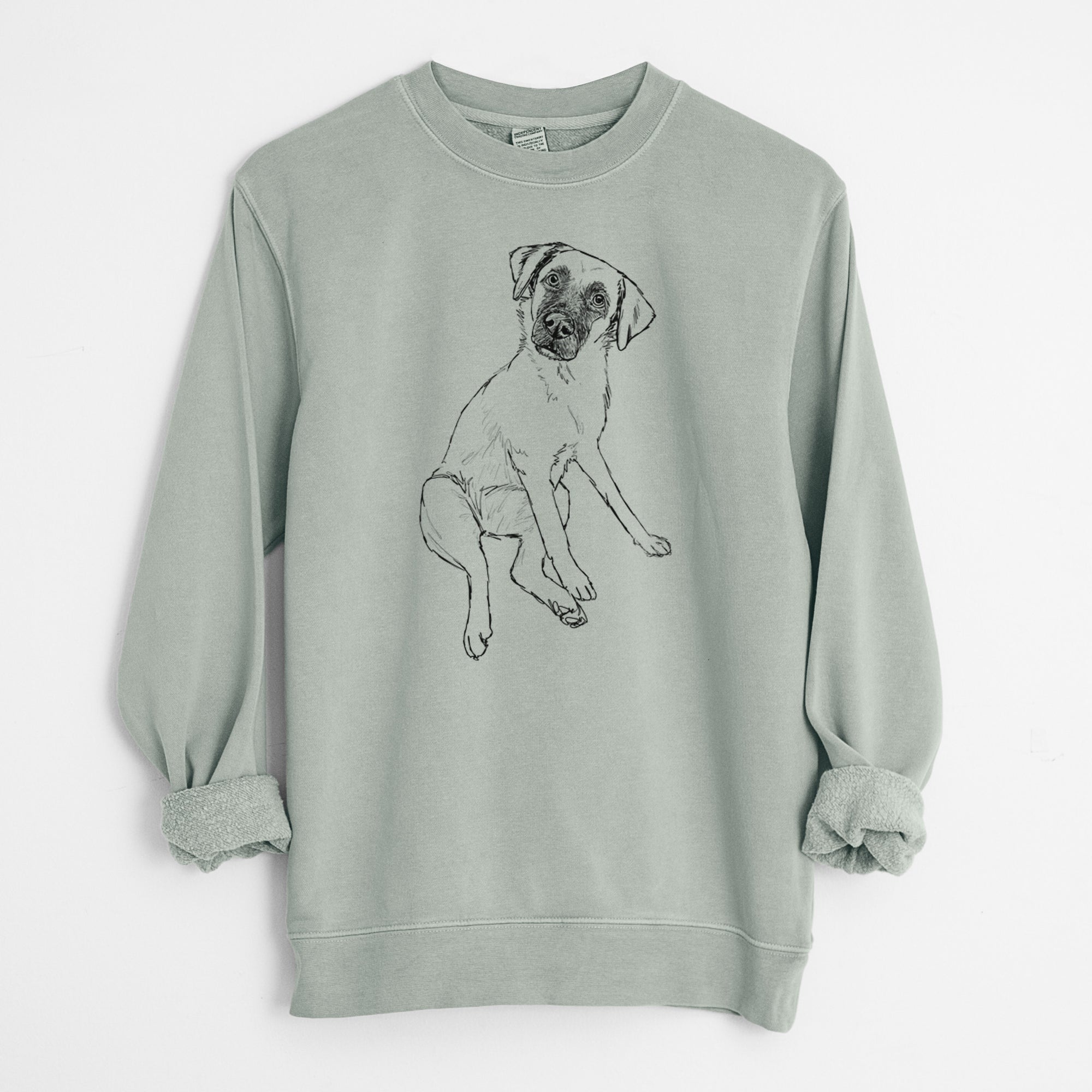 Doodled Dunder the Arubian Cunucu - Unisex Pigment Dyed Crew Sweatshirt