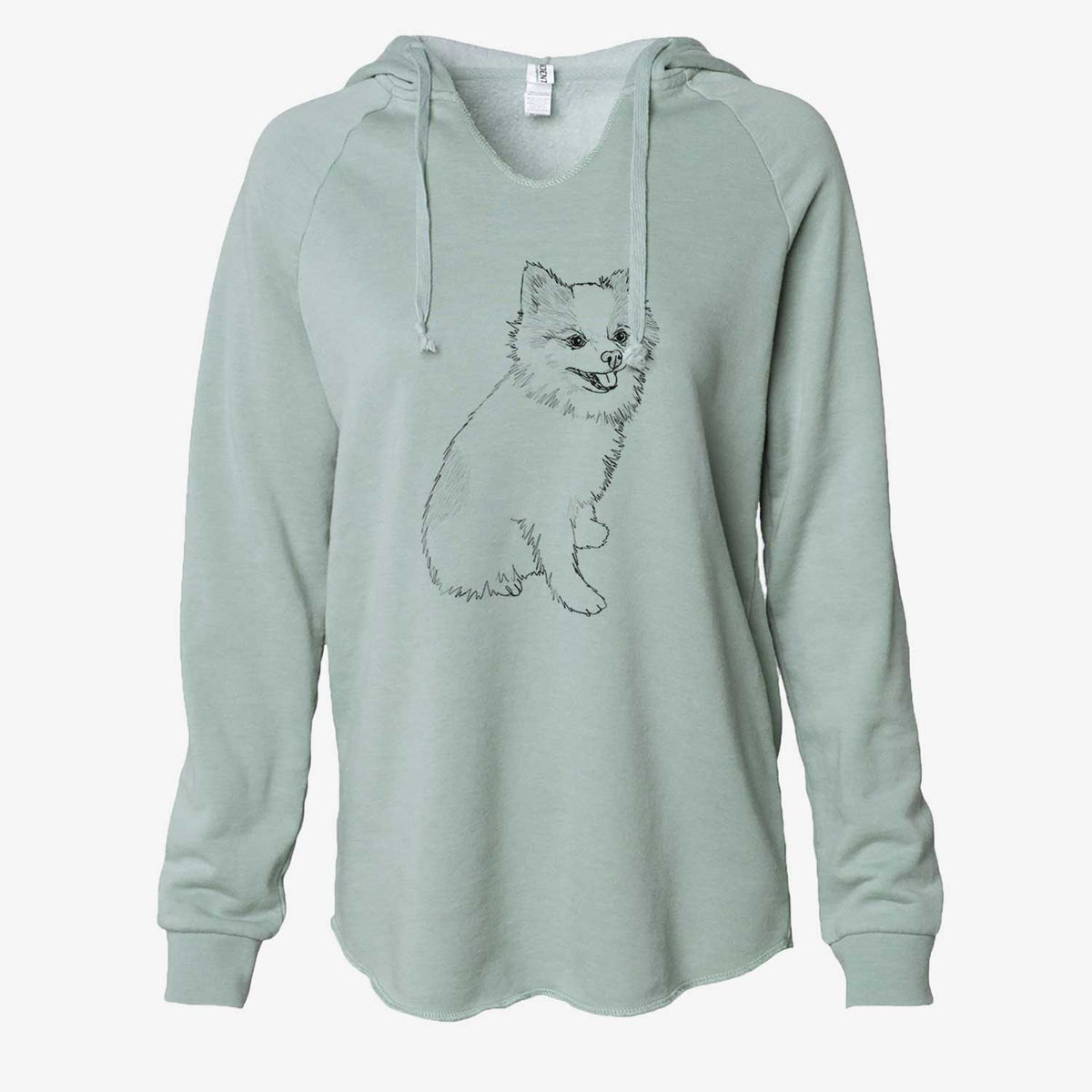 Doodled Edison the Pomeranian - Cali Wave Hooded Sweatshirt