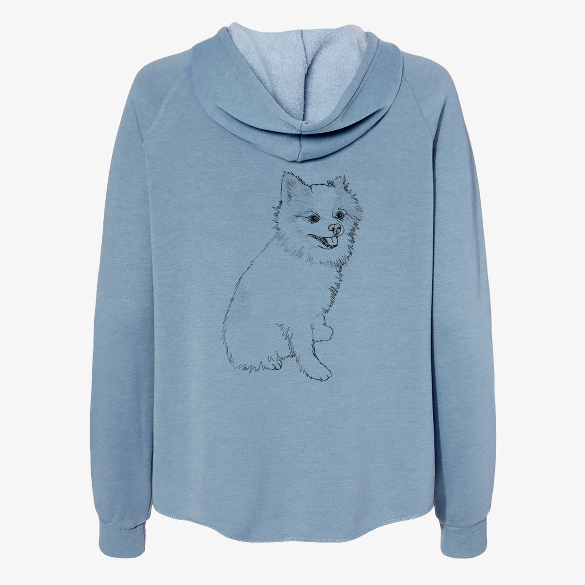 Doodled Edison the Pomeranian - Women's Cali Wave Zip-Up Sweatshirt