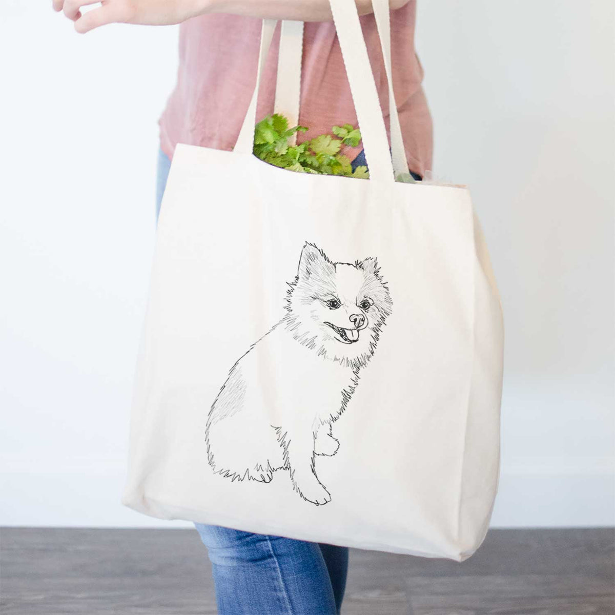 Doodled Edison the Pomeranian - Tote Bag