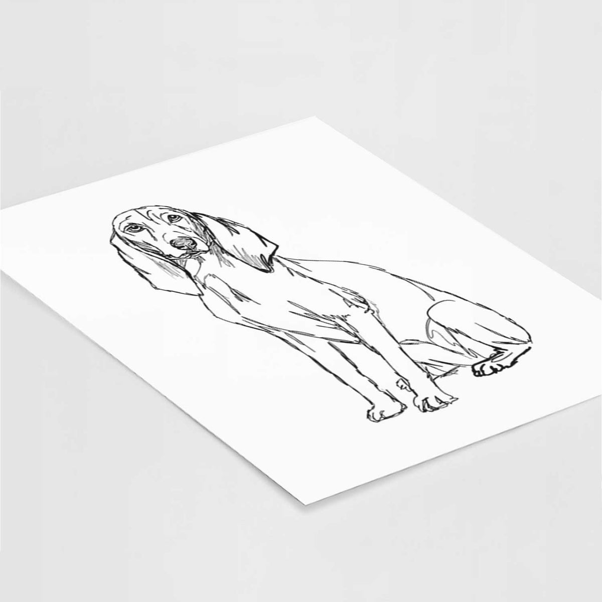 Doodled Eleanor the Italian Segugio Art Print