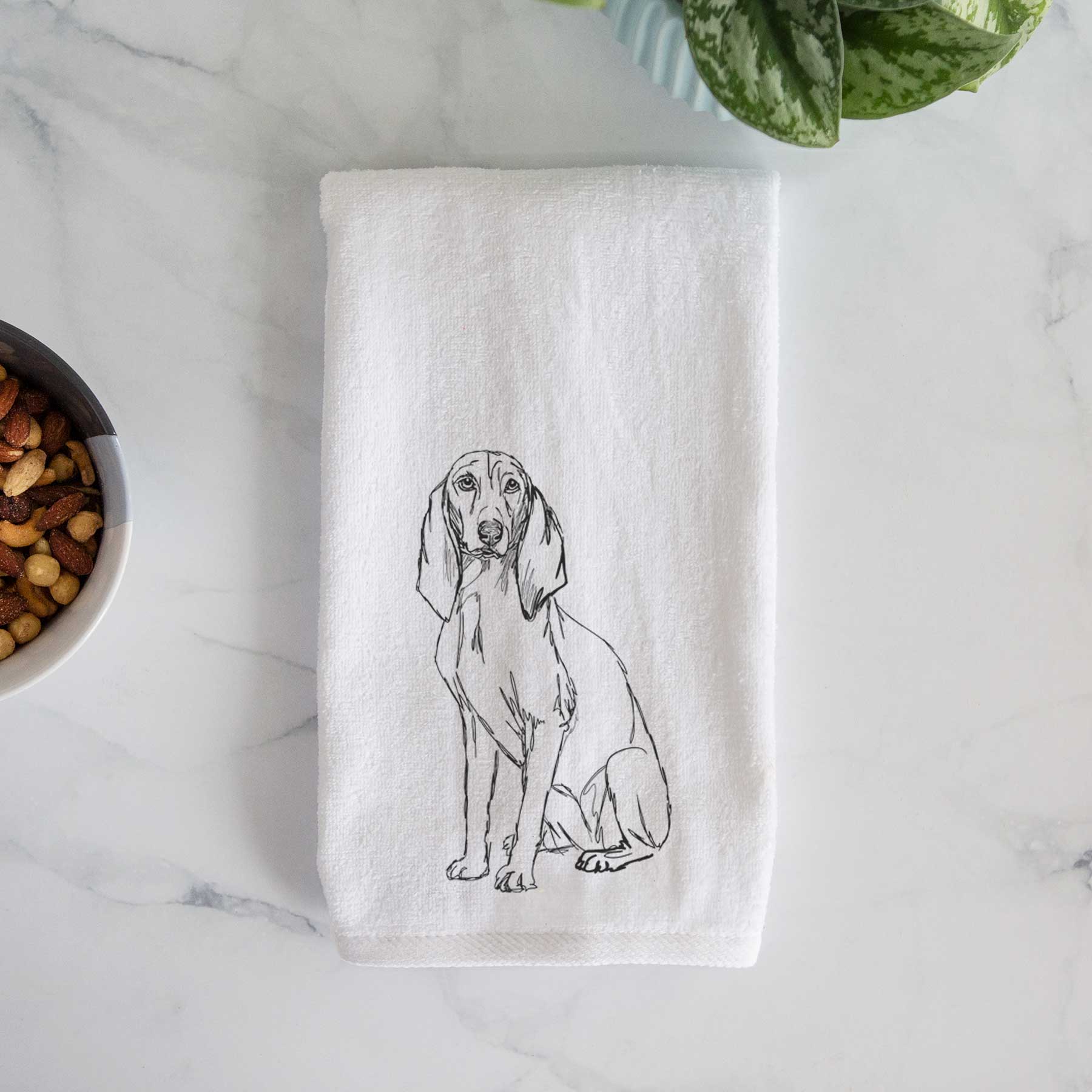 Doodled Eleanor the Italian Segugio Decorative Hand Towel