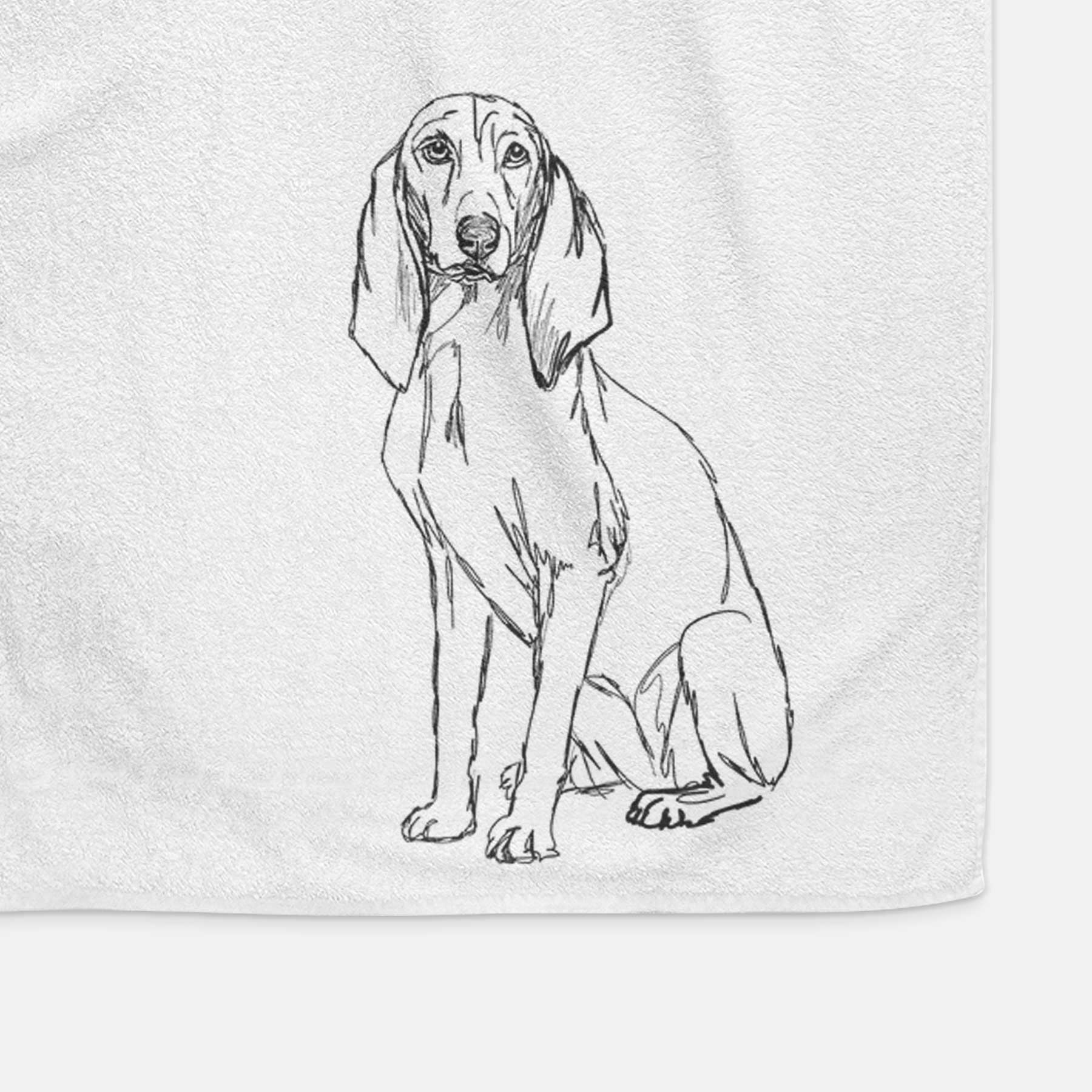 Doodled Eleanor the Italian Segugio Decorative Hand Towel