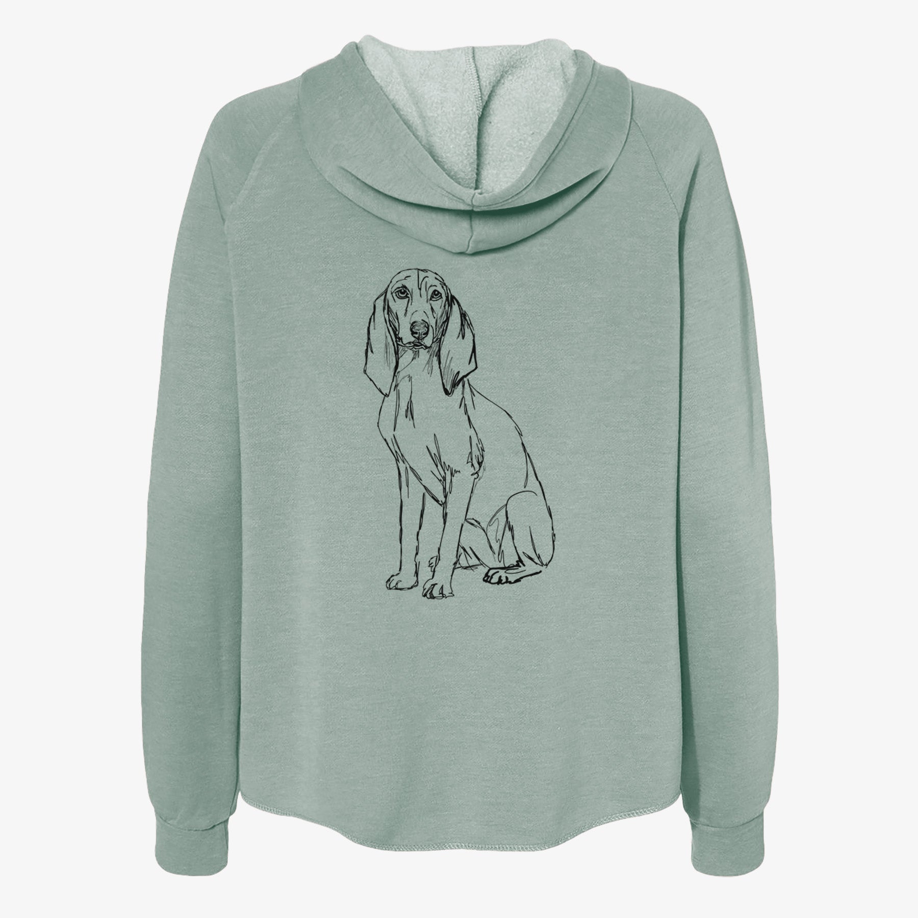 Doodled Eleanor the Italian Segugio - Women's Cali Wave Zip-Up Sweatshirt